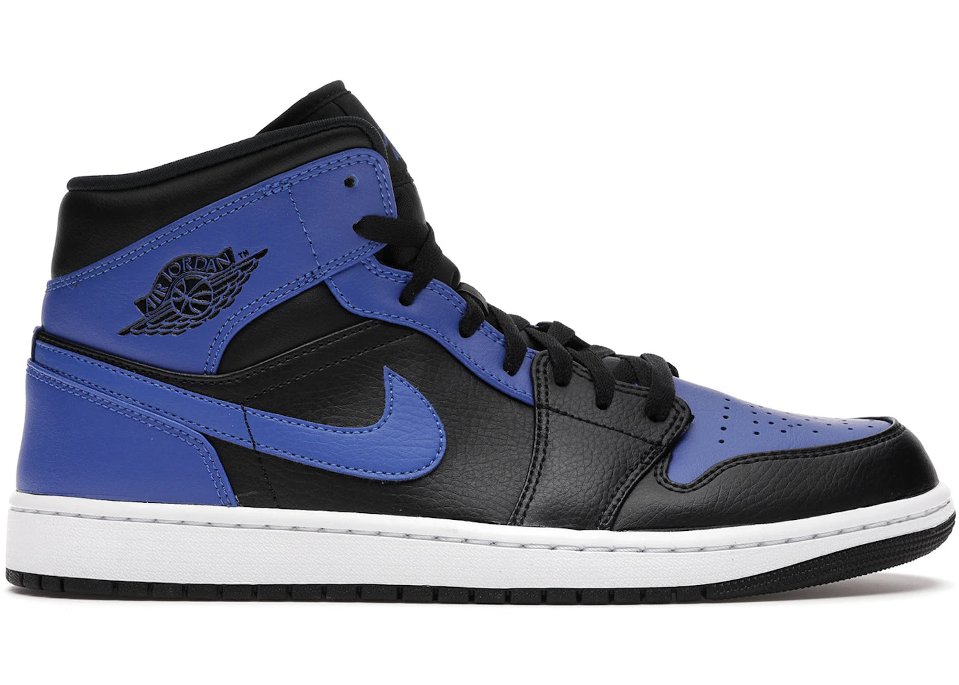 SP6449 Jordan 1 Mid Hyper Royal Tumbled Leather
