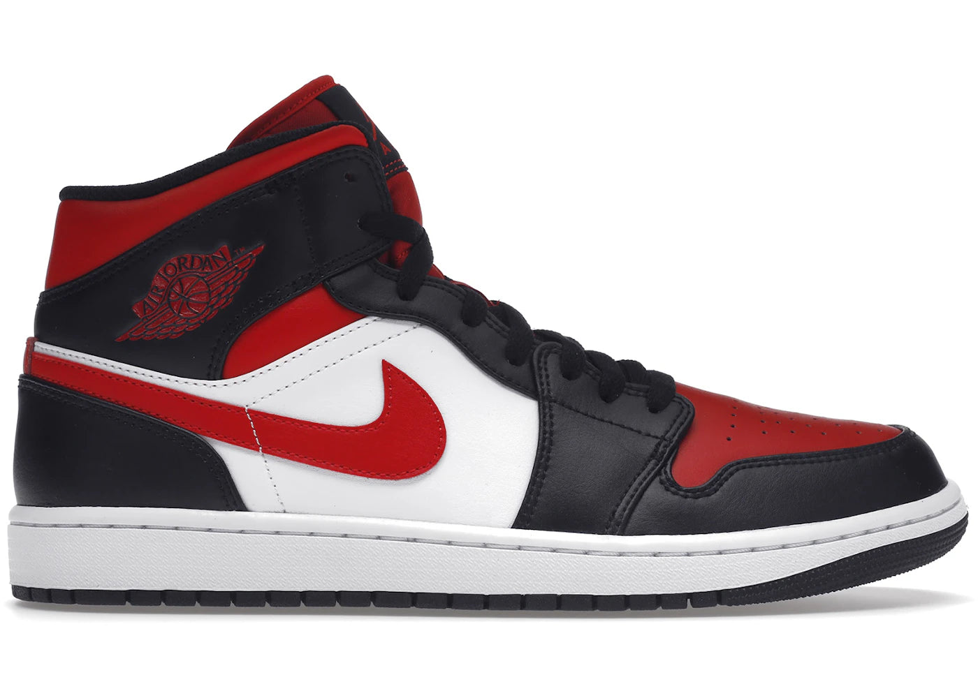625782 Jordan 1 Mid White Black Red (2022)