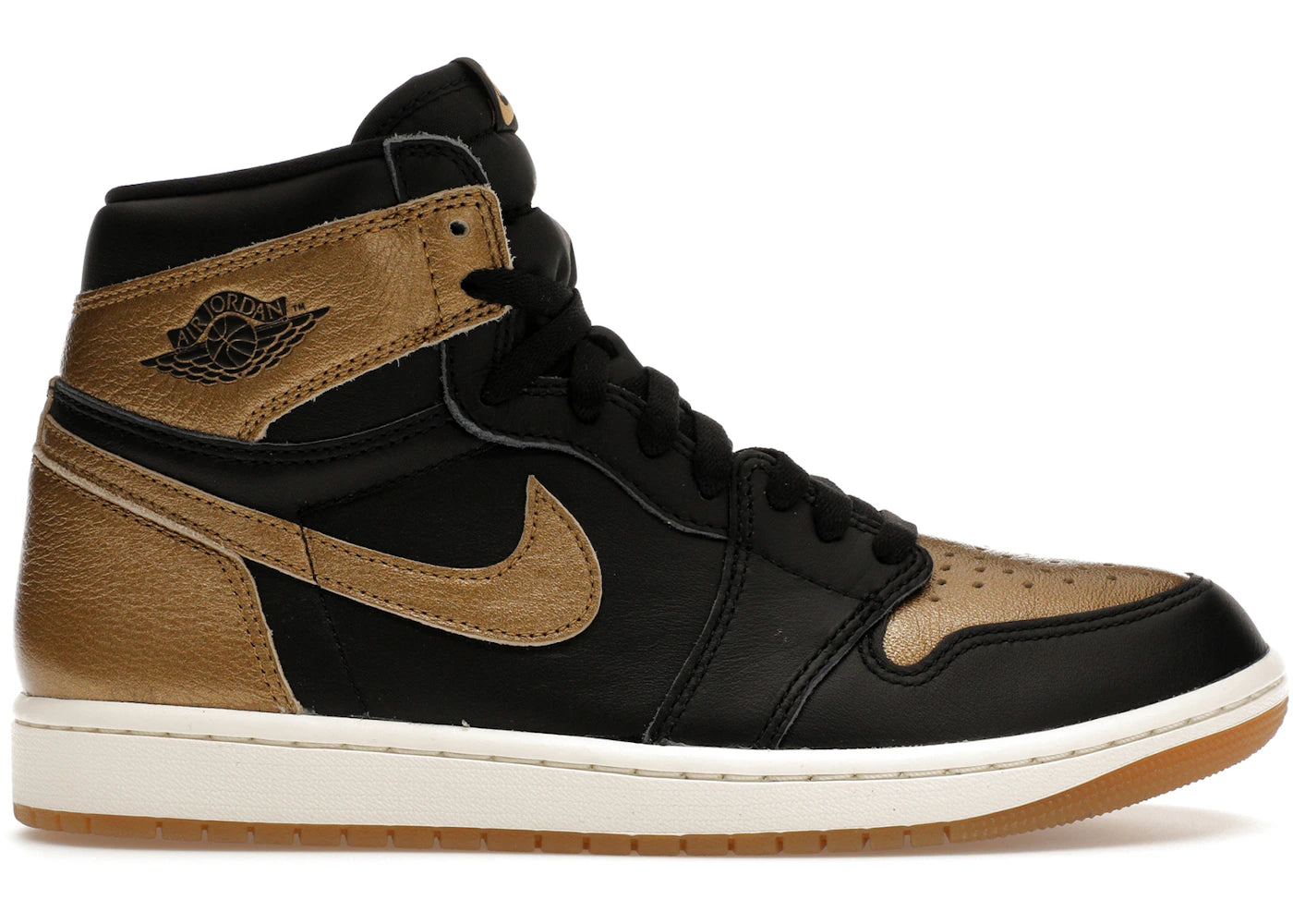 SP12607 Jordan 1 Retro High OG Black Metallic Gold