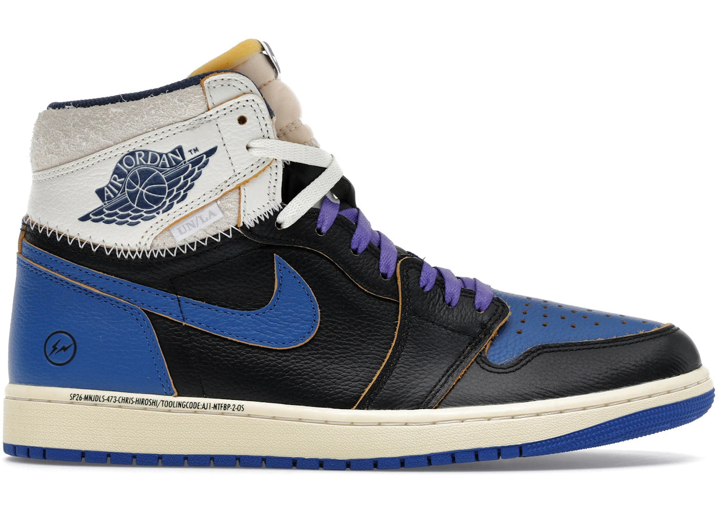SP3667 Jordan 1 Retro High OG SP Fragment x Union LA Sport Royal