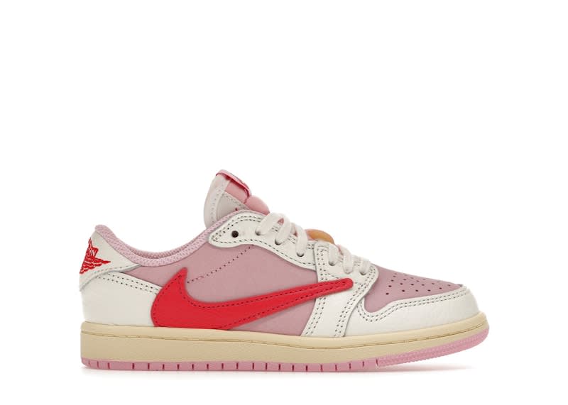 SP14326 Jordan 1 Retro Low OG SP Travis Scott Sail Tropical Pink (PS)