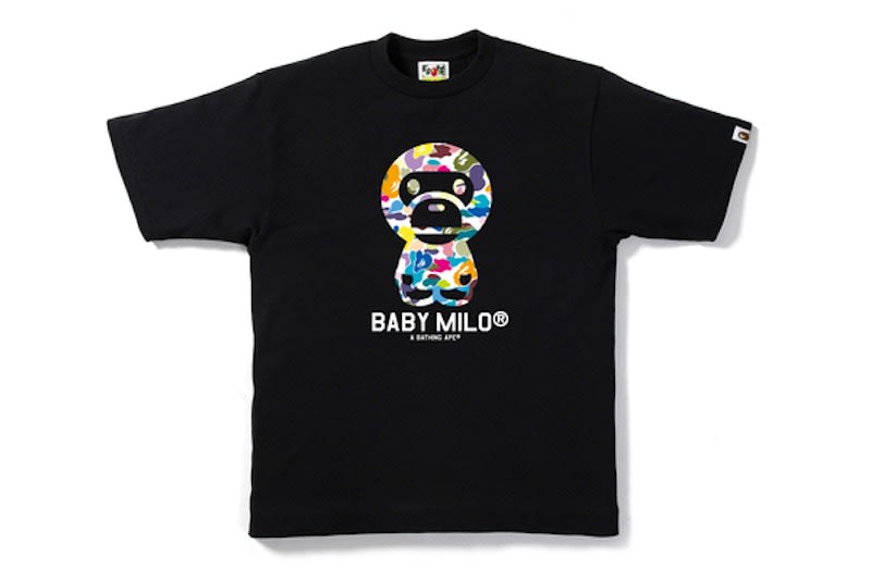 SP13986 BAPE Multi Camo Baby Milo Tee Black