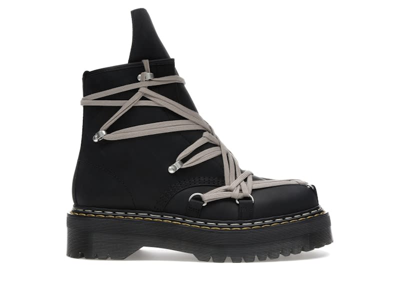 SP12993 Dr. Martens 1460 DRKSHDW Quad Sole Mega Lace Boot Rick Owens Black