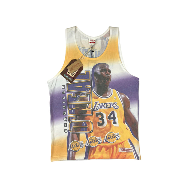 (modern) ShaQuille O'Neal Mitchell & Ness Lakers Big Print Tank Top