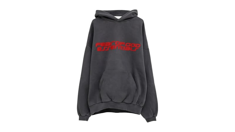 SP13238 Fear of God Essentials 90's Hoodie Iron Grey