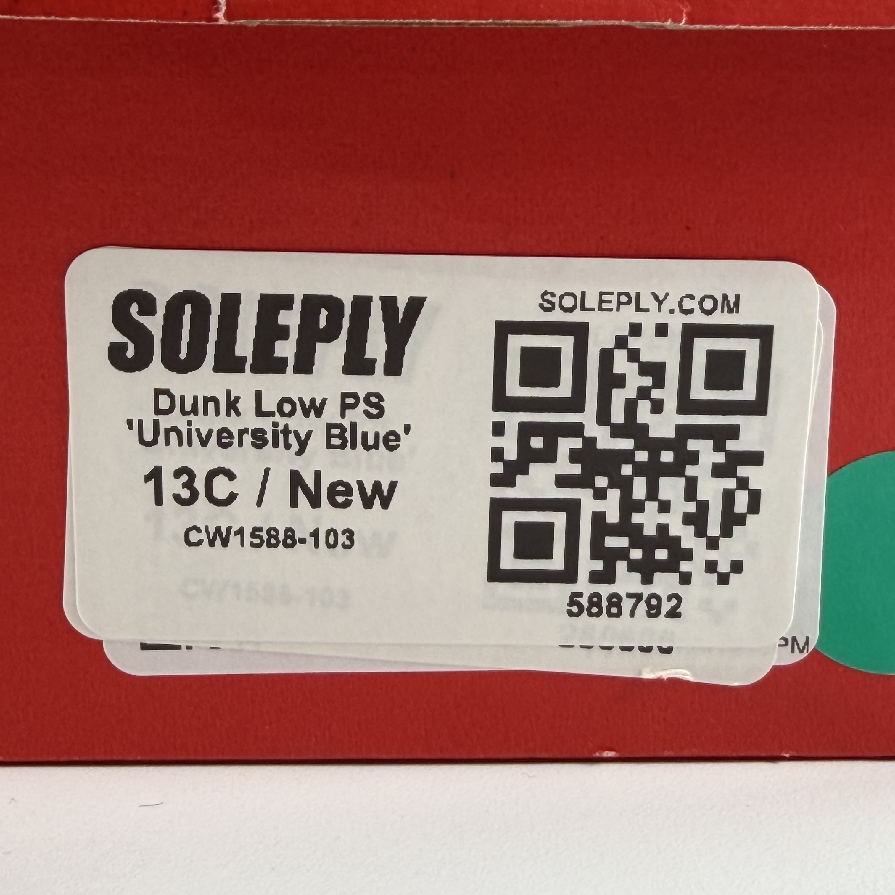 588792 Dunk Low PS 'University Blue'