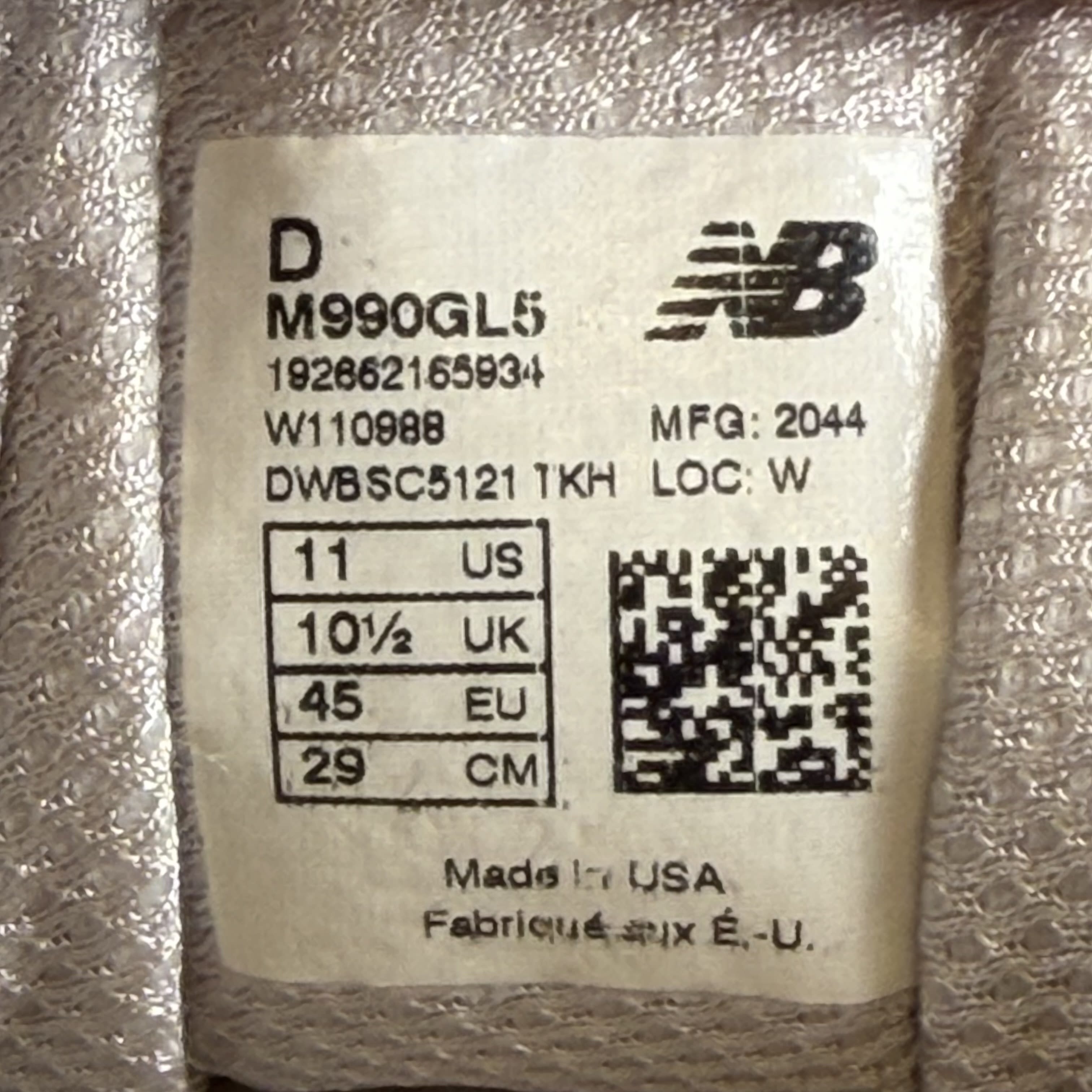 SP2867 990v5 Made In USA Grey