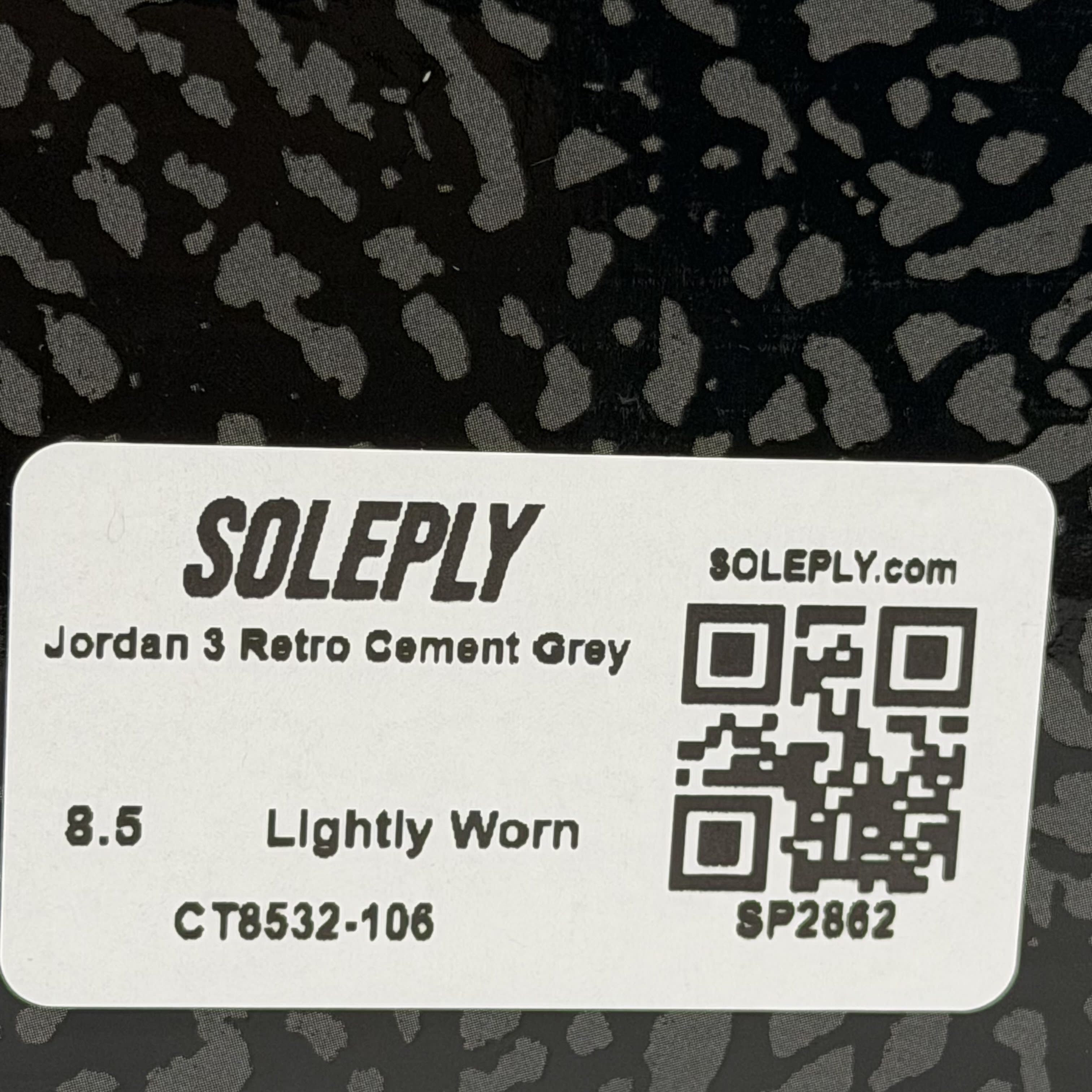 SP2862 Jordan 3 Retro Cement Grey