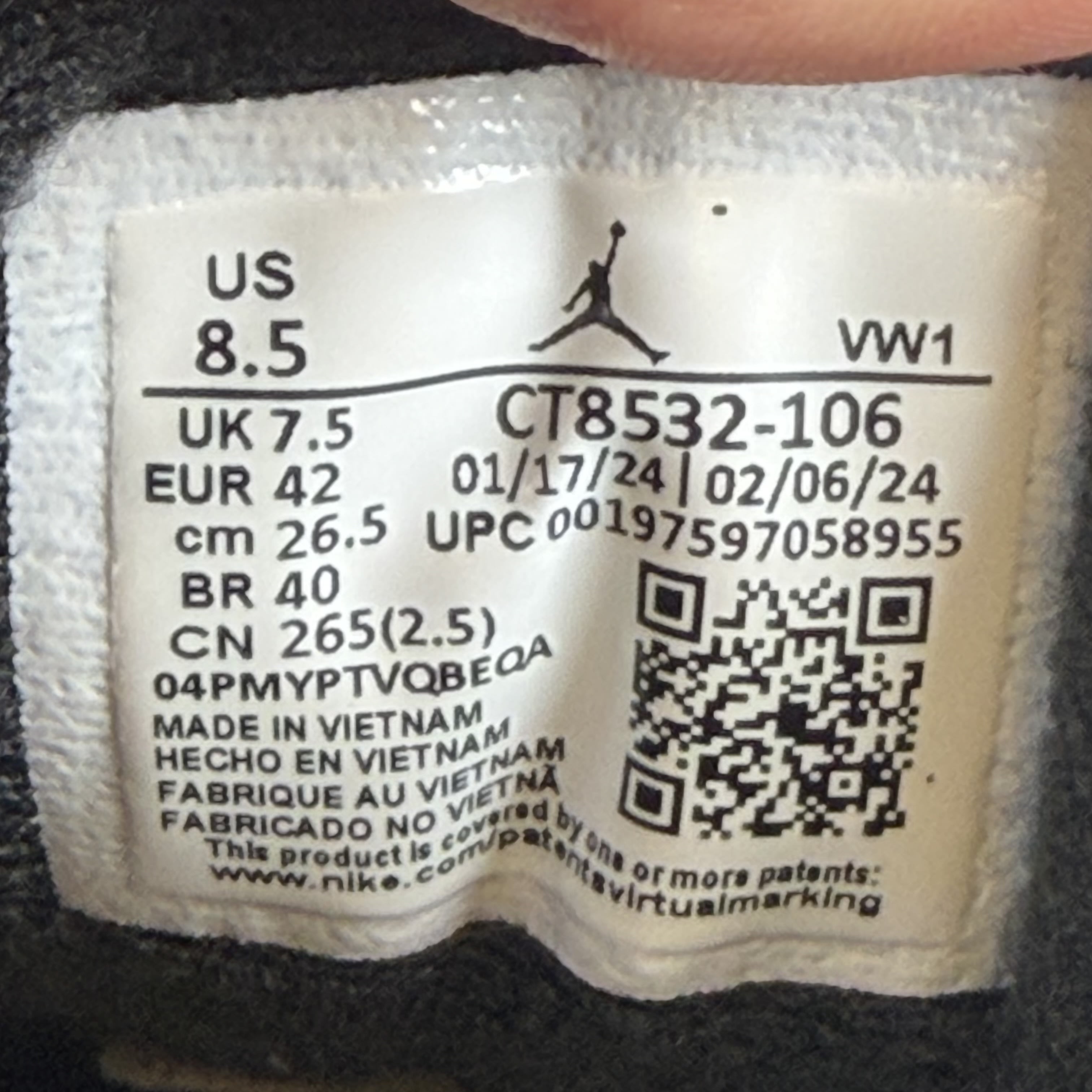 SP2862 Jordan 3 Retro Cement Grey