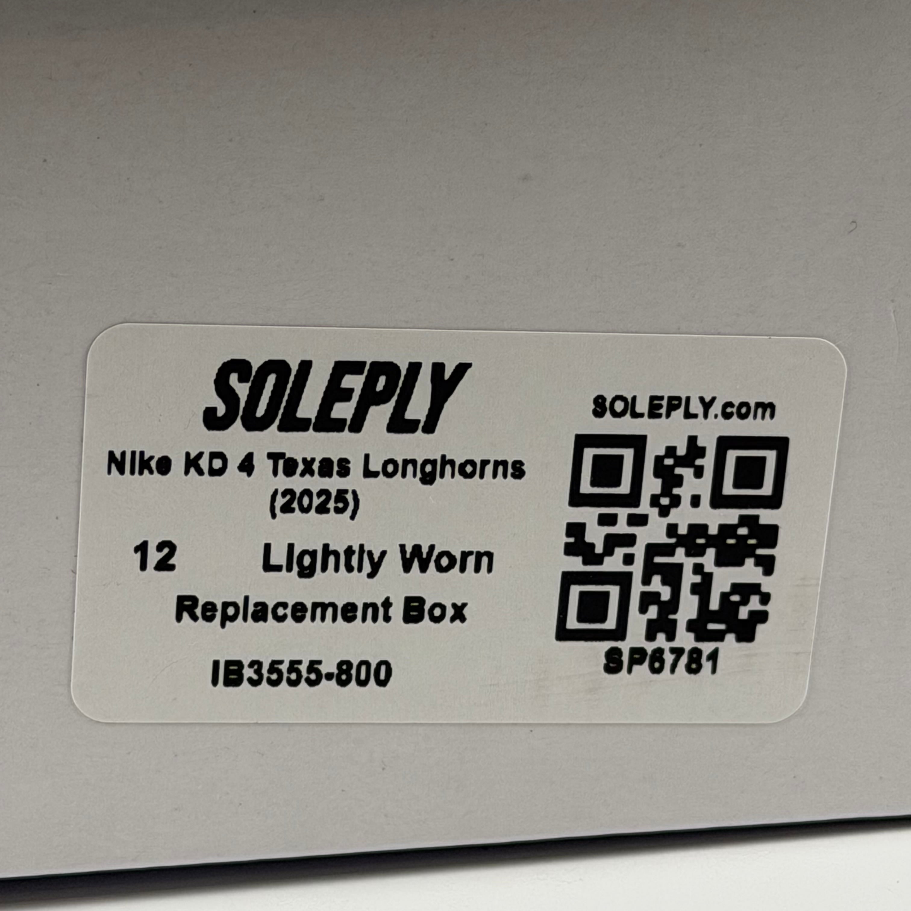 SP6781 Nike KD 4 Texas Longhorns (2025)