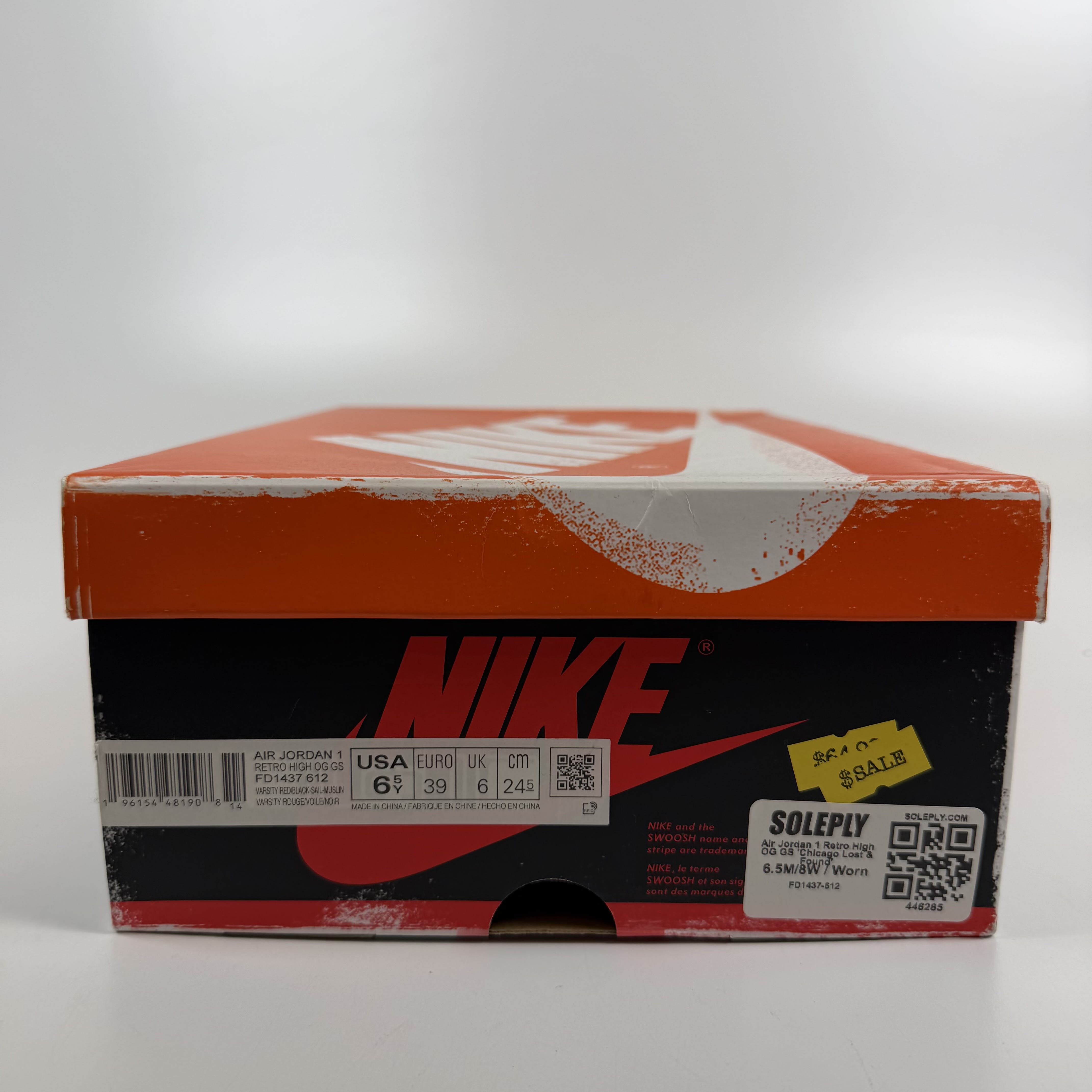 446285 Air Jordan 1 Retro High OG GS 'Chicago Lost & Found'