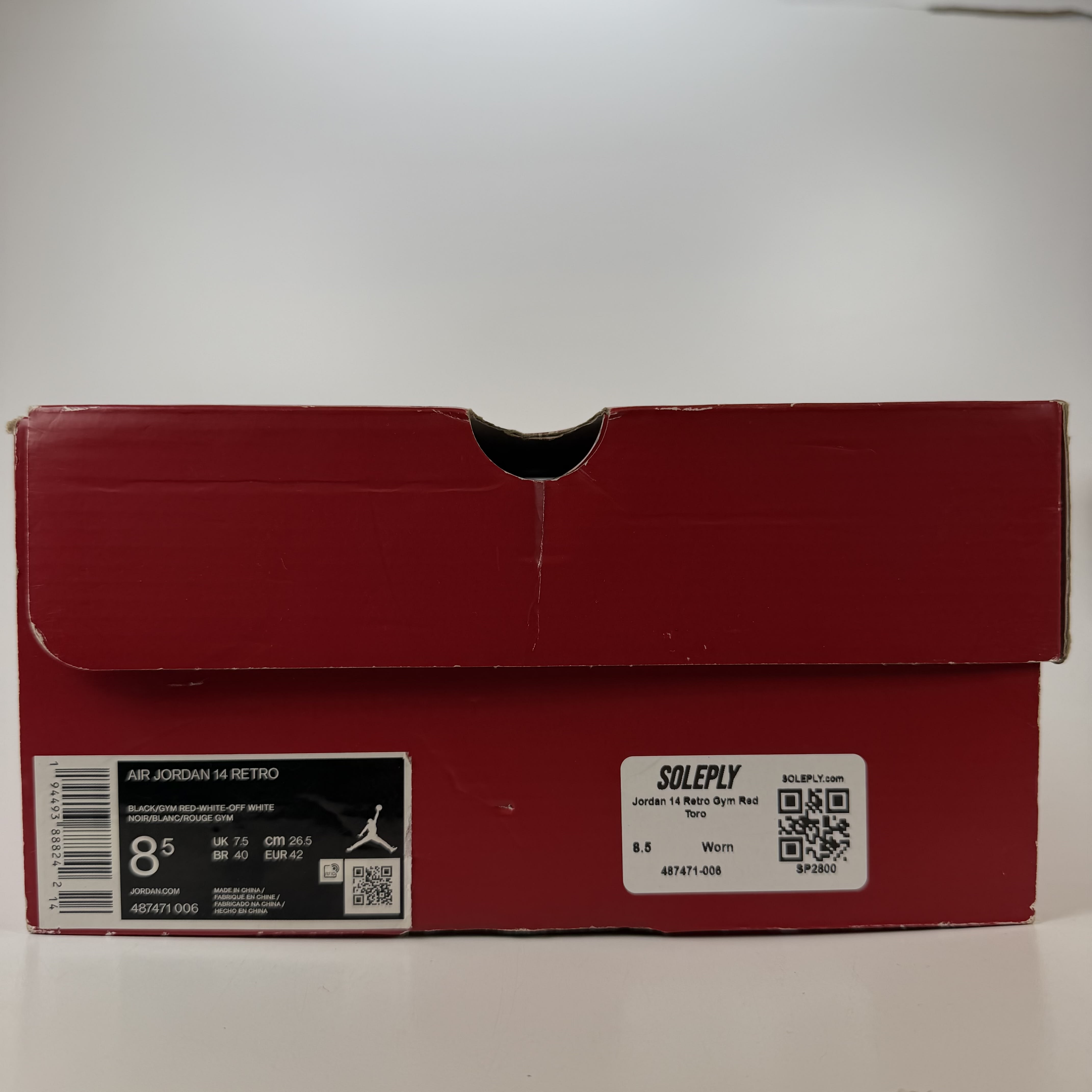 SP2800 Jordan 14 Retro Gym Red Toro