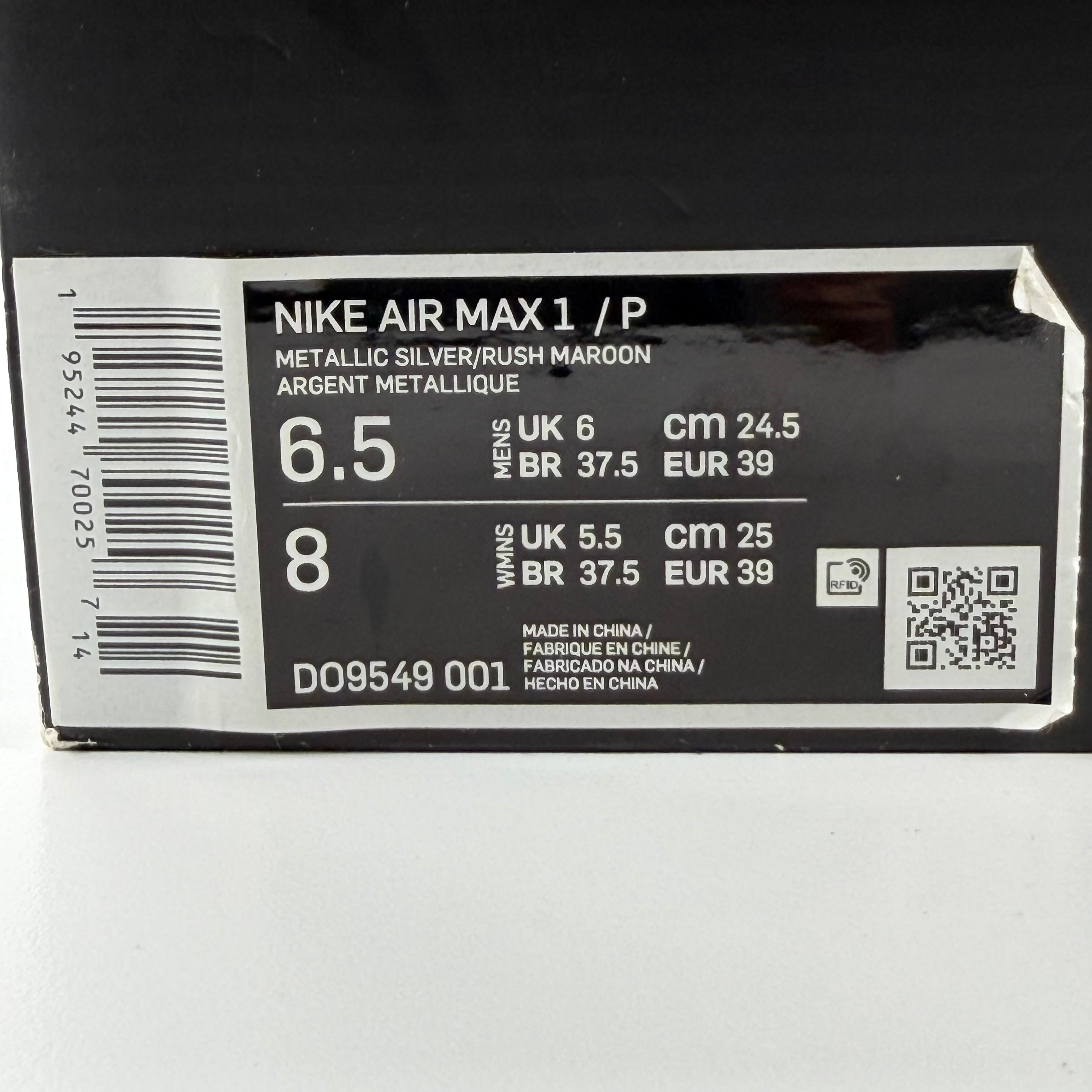 282773 Patta x Air Max 1 'Rush Maroon'