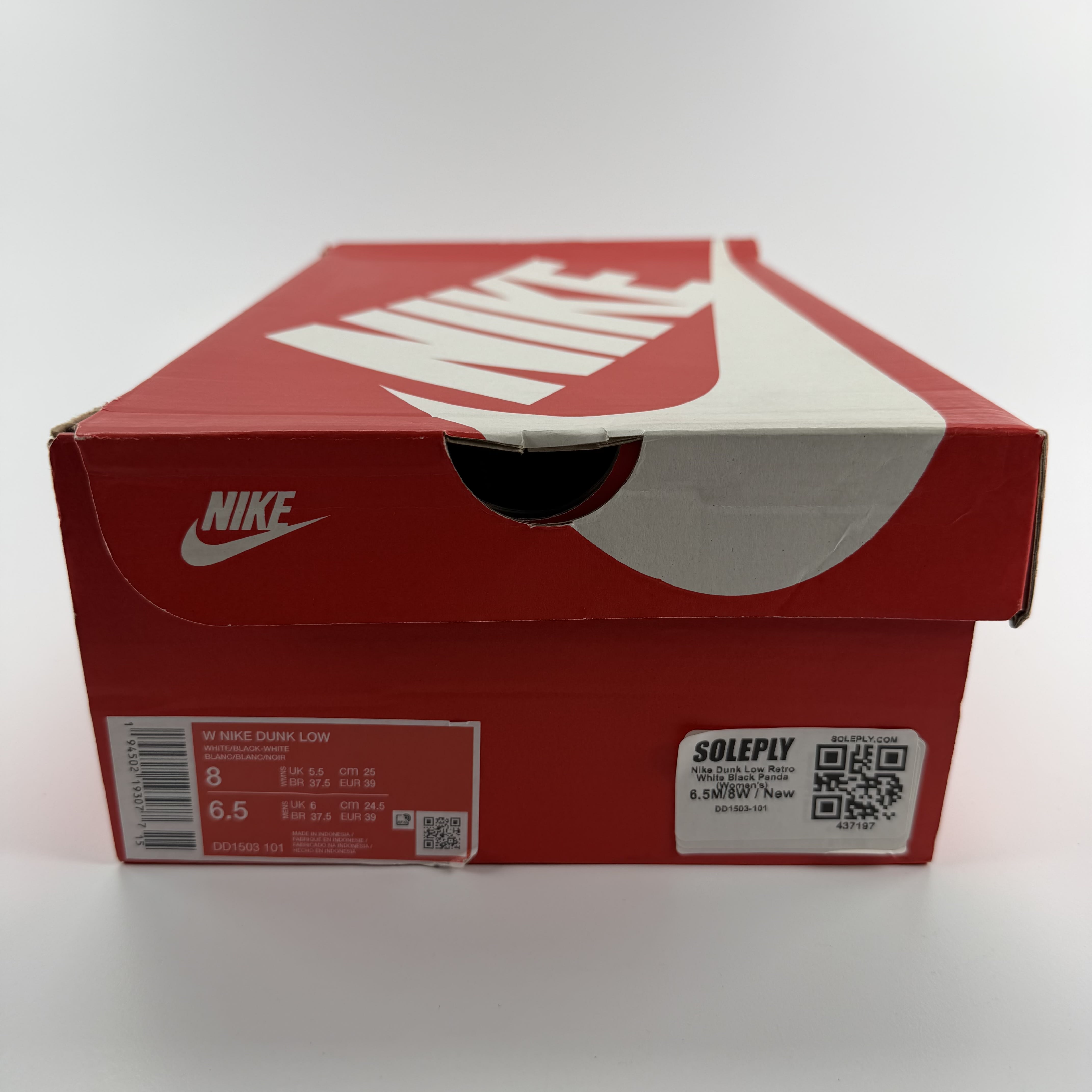 437197 Nike Dunk Low Retro White Black Panda (Women's)