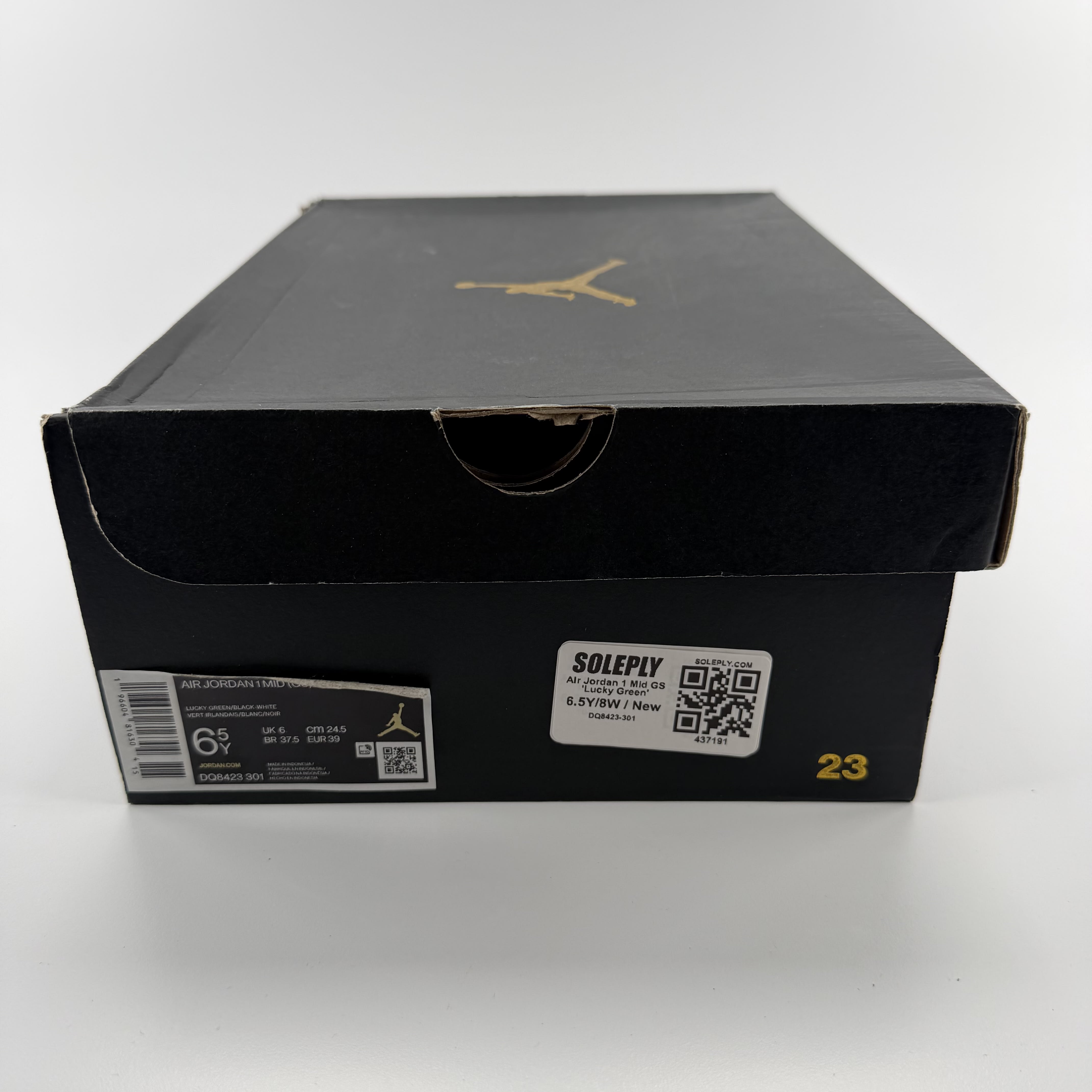 437191 Air Jordan 1 Mid GS 'Lucky Green'