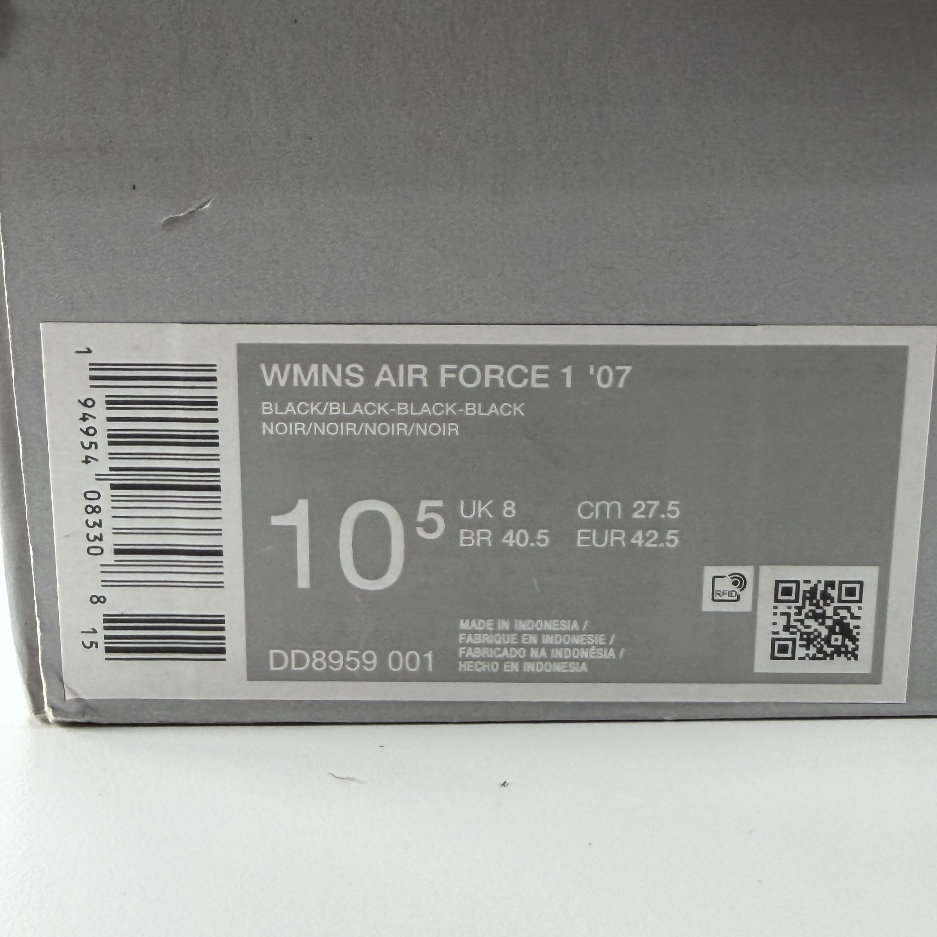 281711 Wmns Air Force 1 '07 'Black'