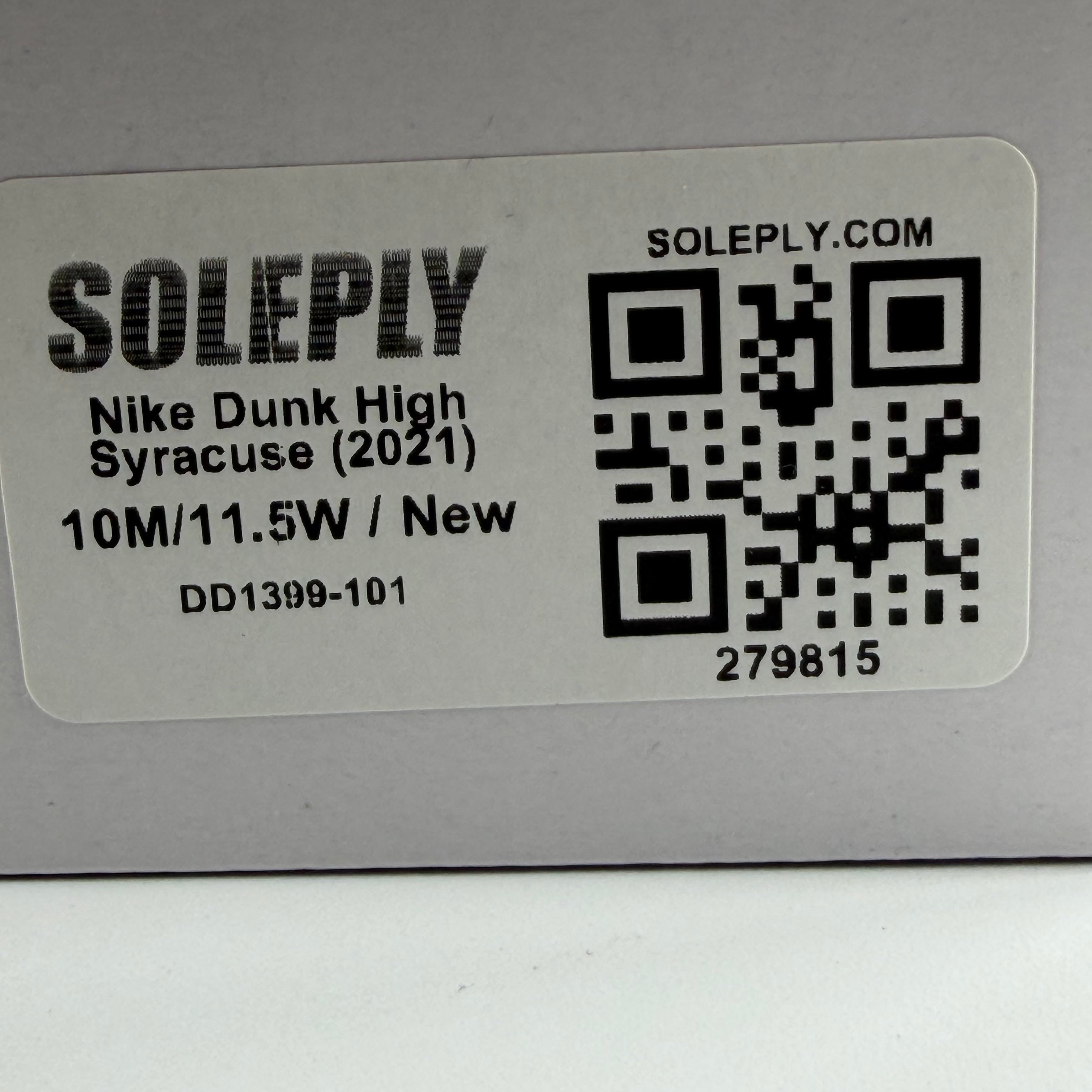 279815 Nike Dunk High Syracuse (2021)