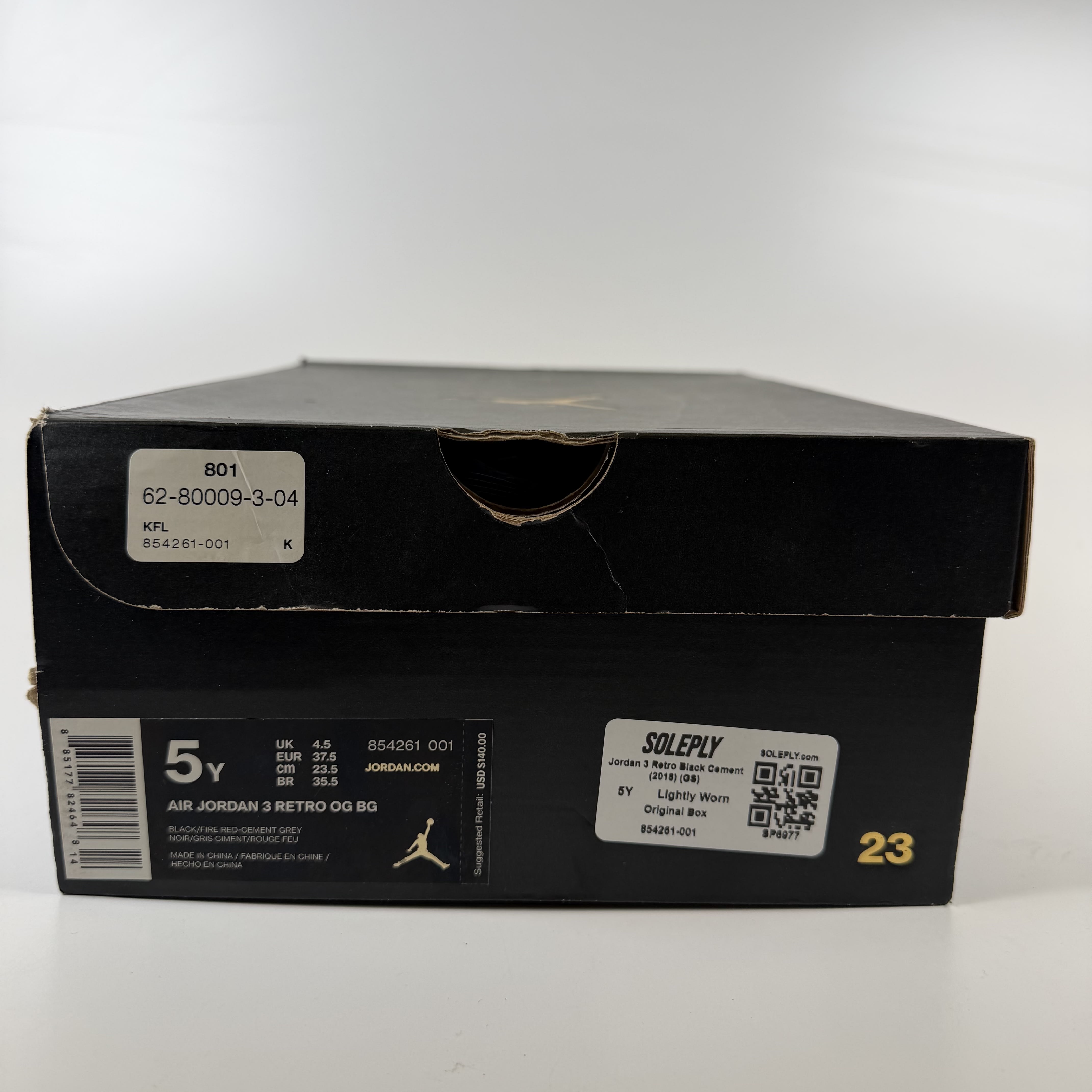 SP6977 Jordan 3 Retro Black Cement (2018) (GS)