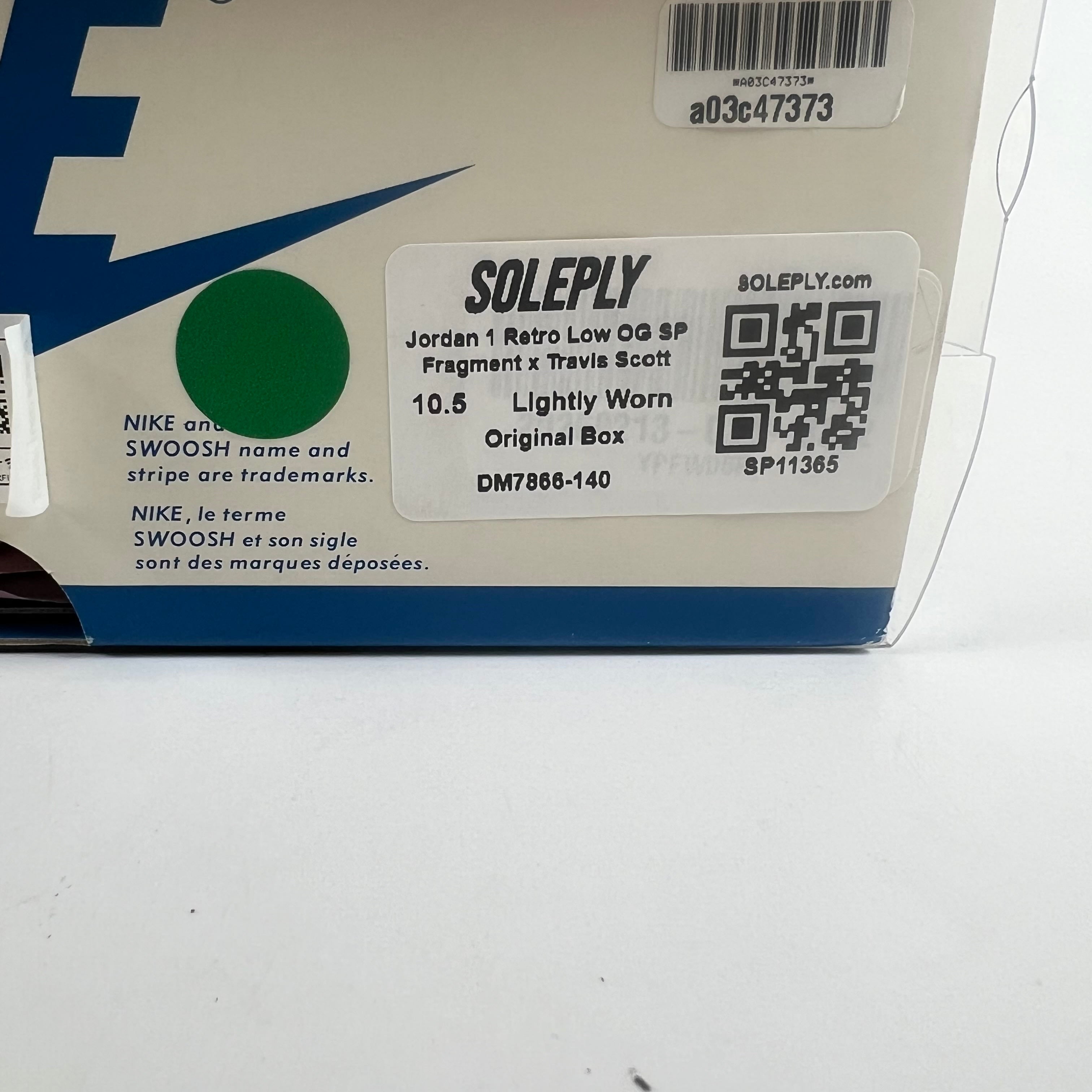 SP11365 Jordan 1 Retro Low OG SP Fragment x Travis Scott