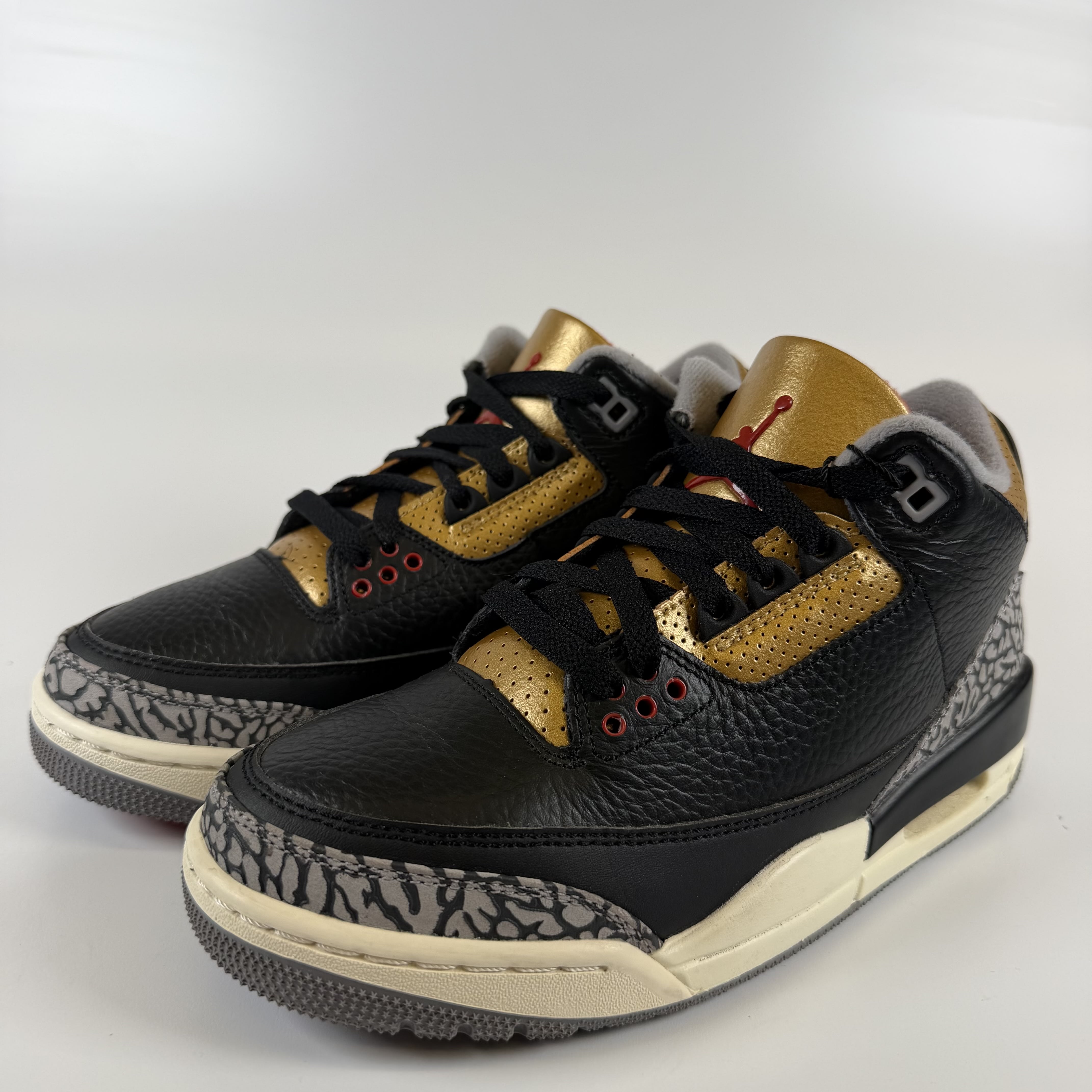 SP6974 Jordan 3 Retro Black Cement Gold (Women's)
