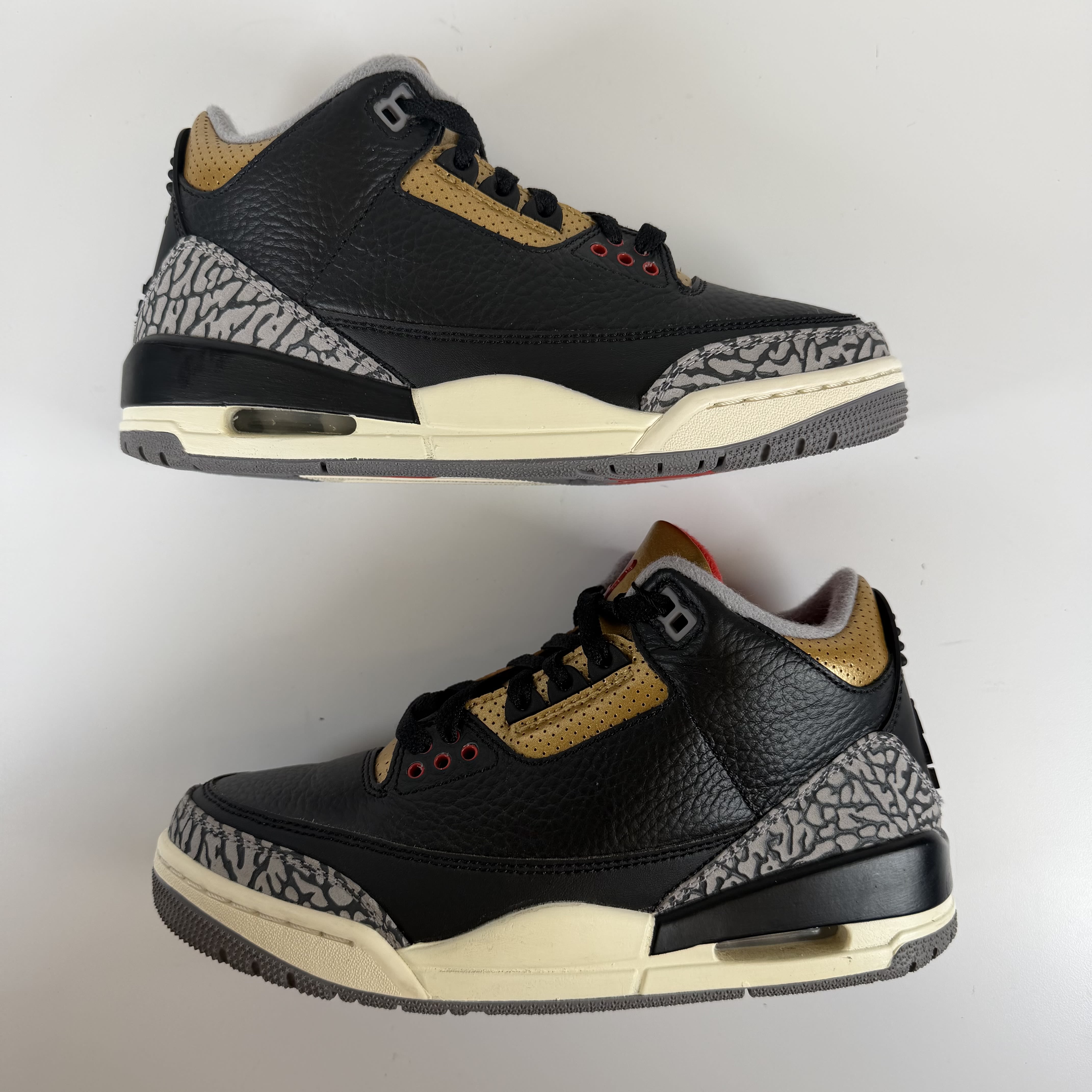 SP6974 Jordan 3 Retro Black Cement Gold (Women's)