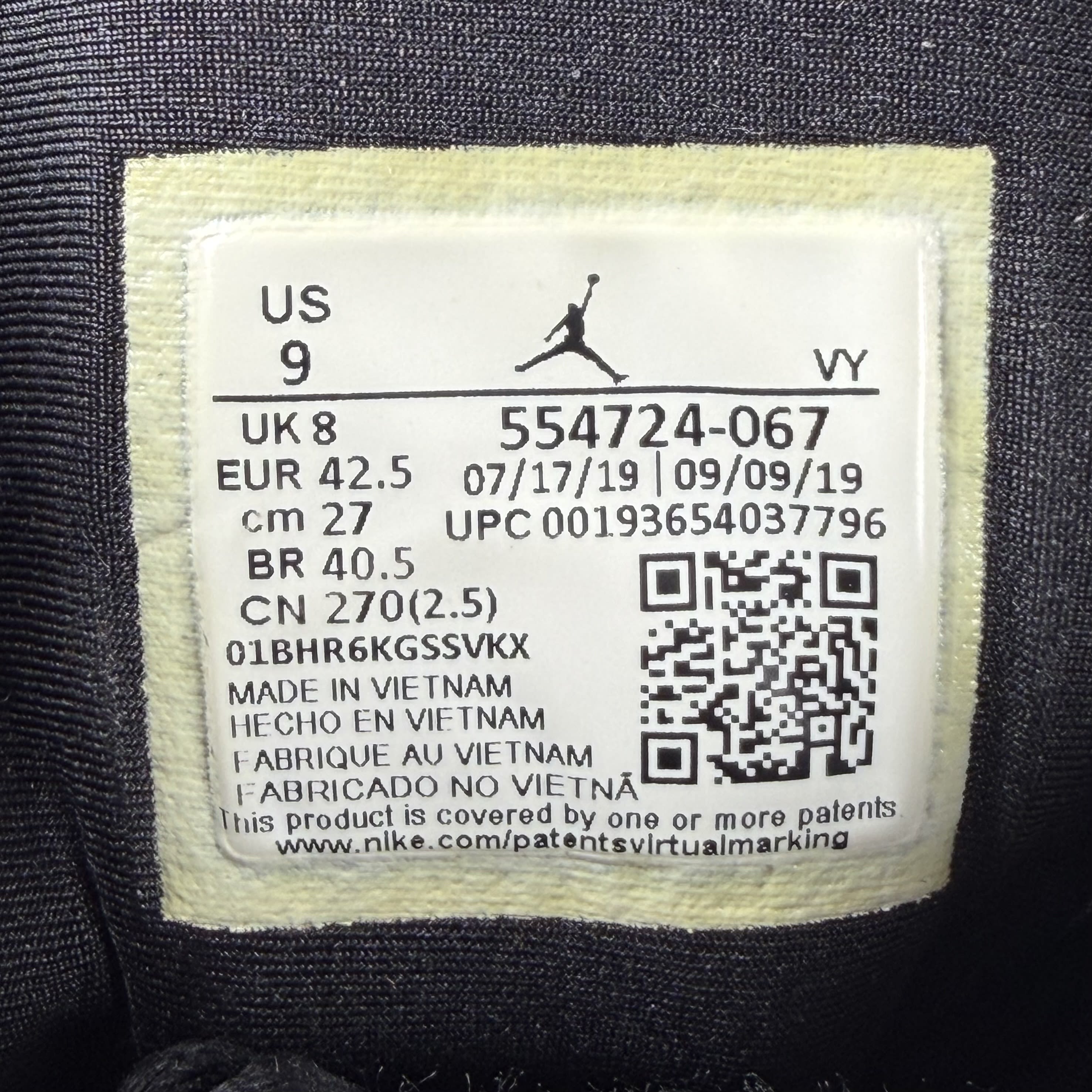 635942 Jordan 1 Mid Green Toe
