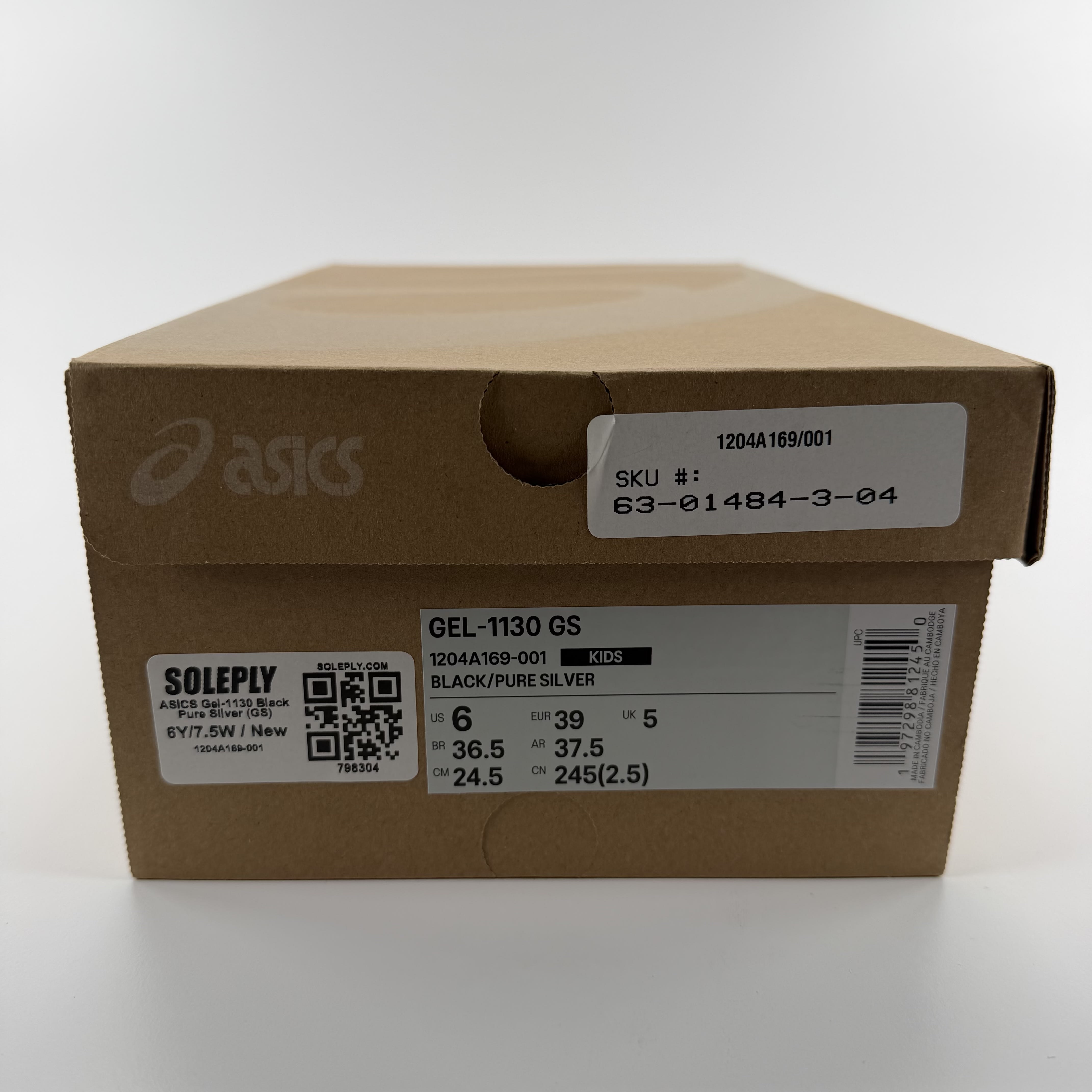 798304 ASICS Gel-1130 Black Pure Silver (GS)
