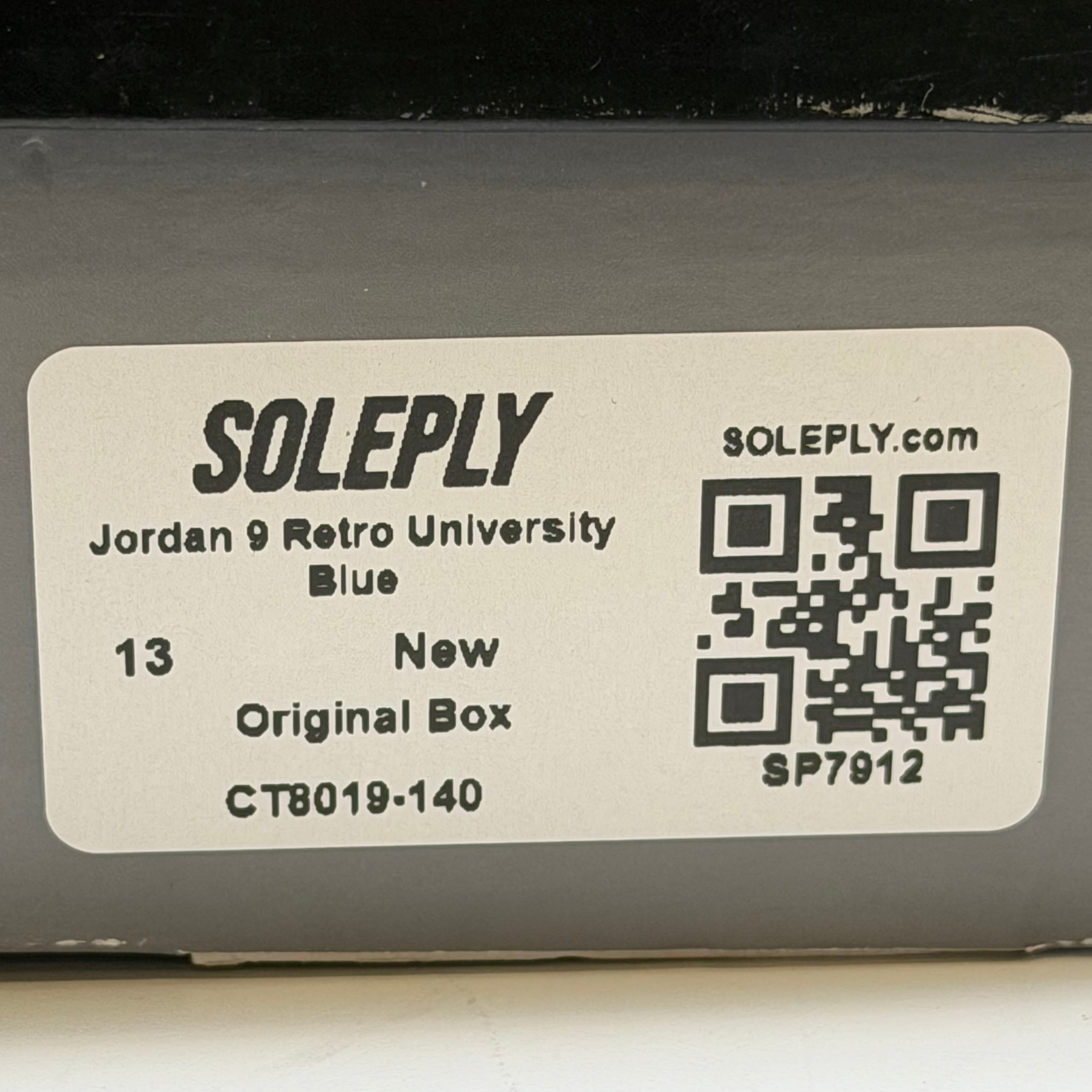 SP7912 Jordan 9 Retro University Blue