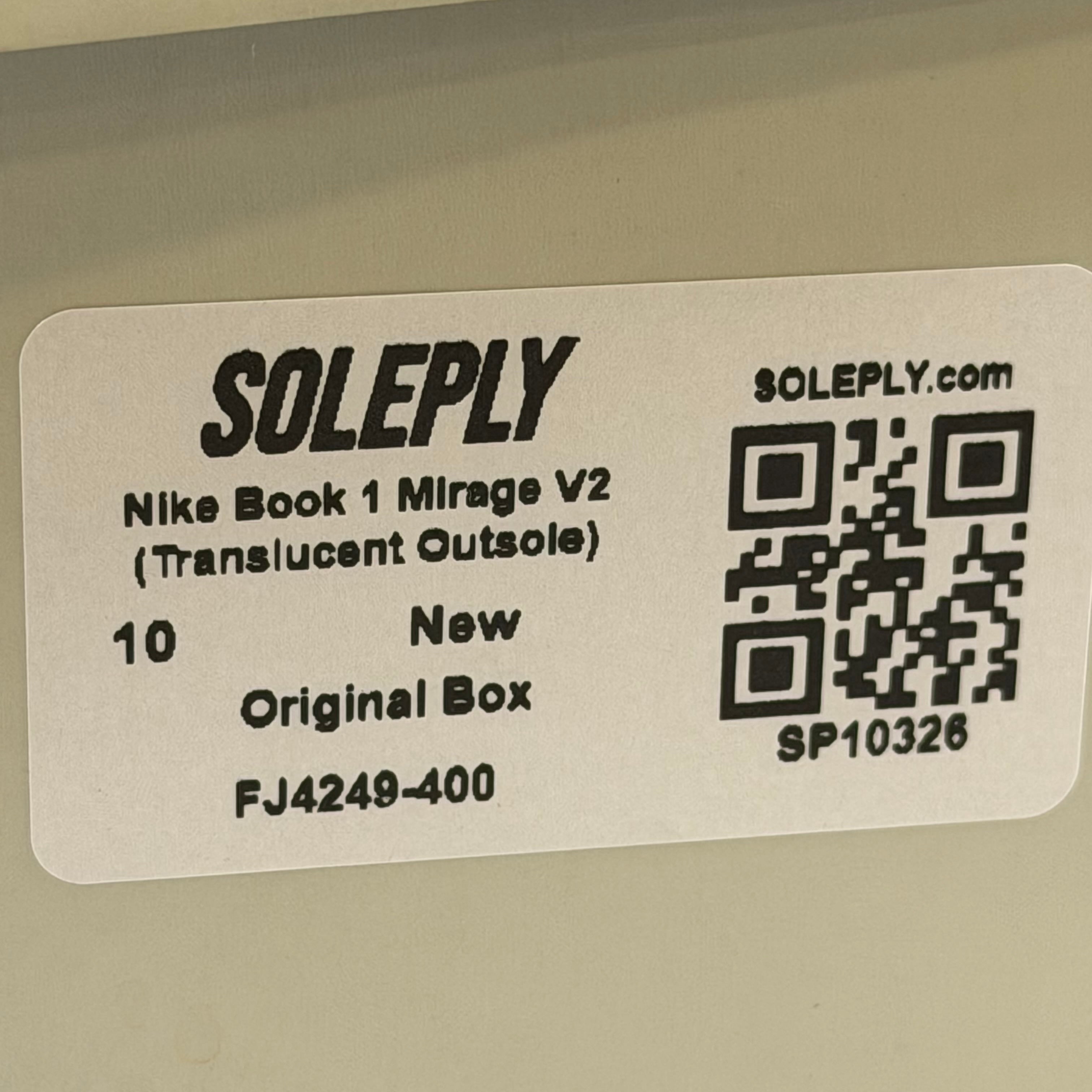 SP10326 Nike Book 1 Mirage V2 (Translucent Outsole)