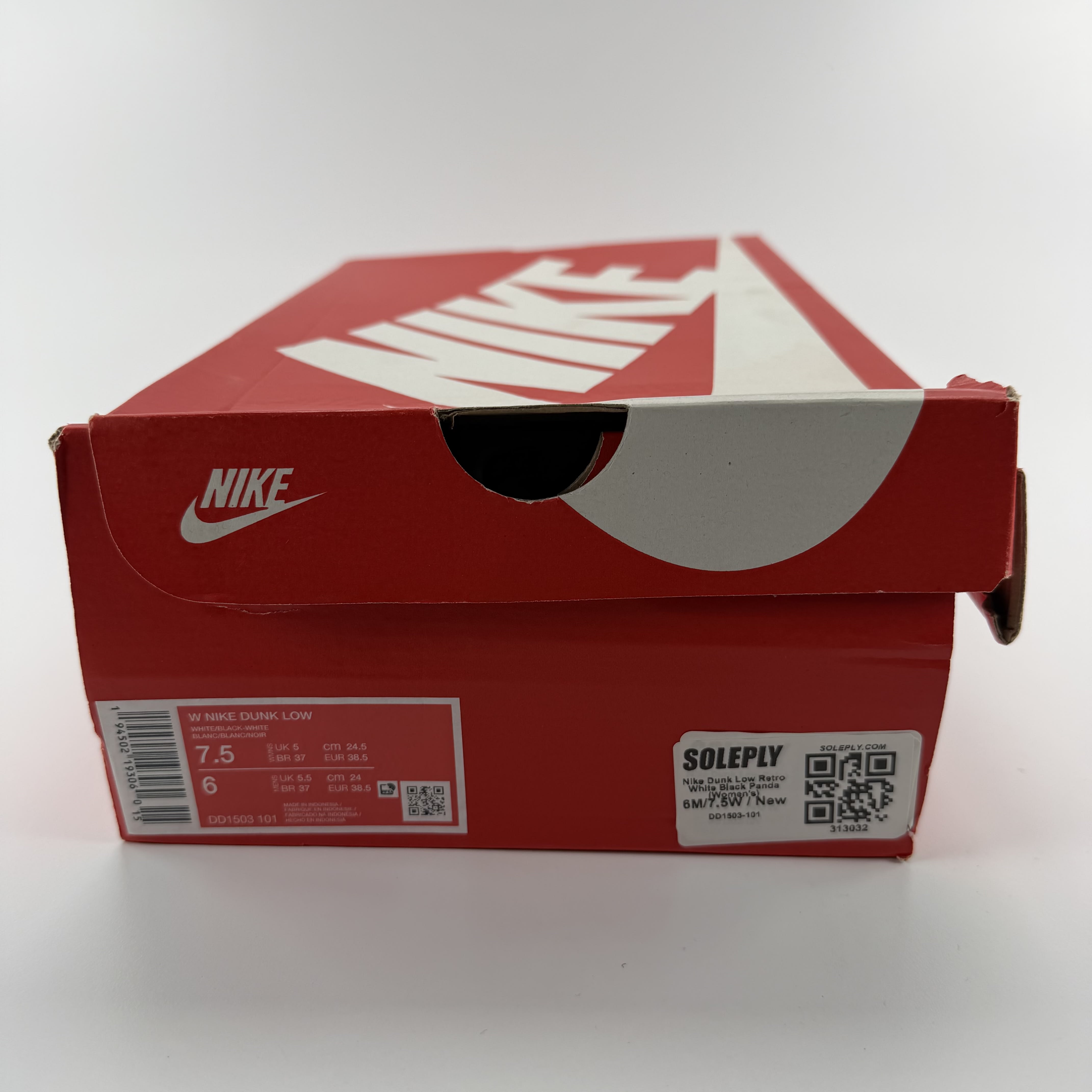 313032 Nike Dunk Low Retro White Black Panda (Women's)