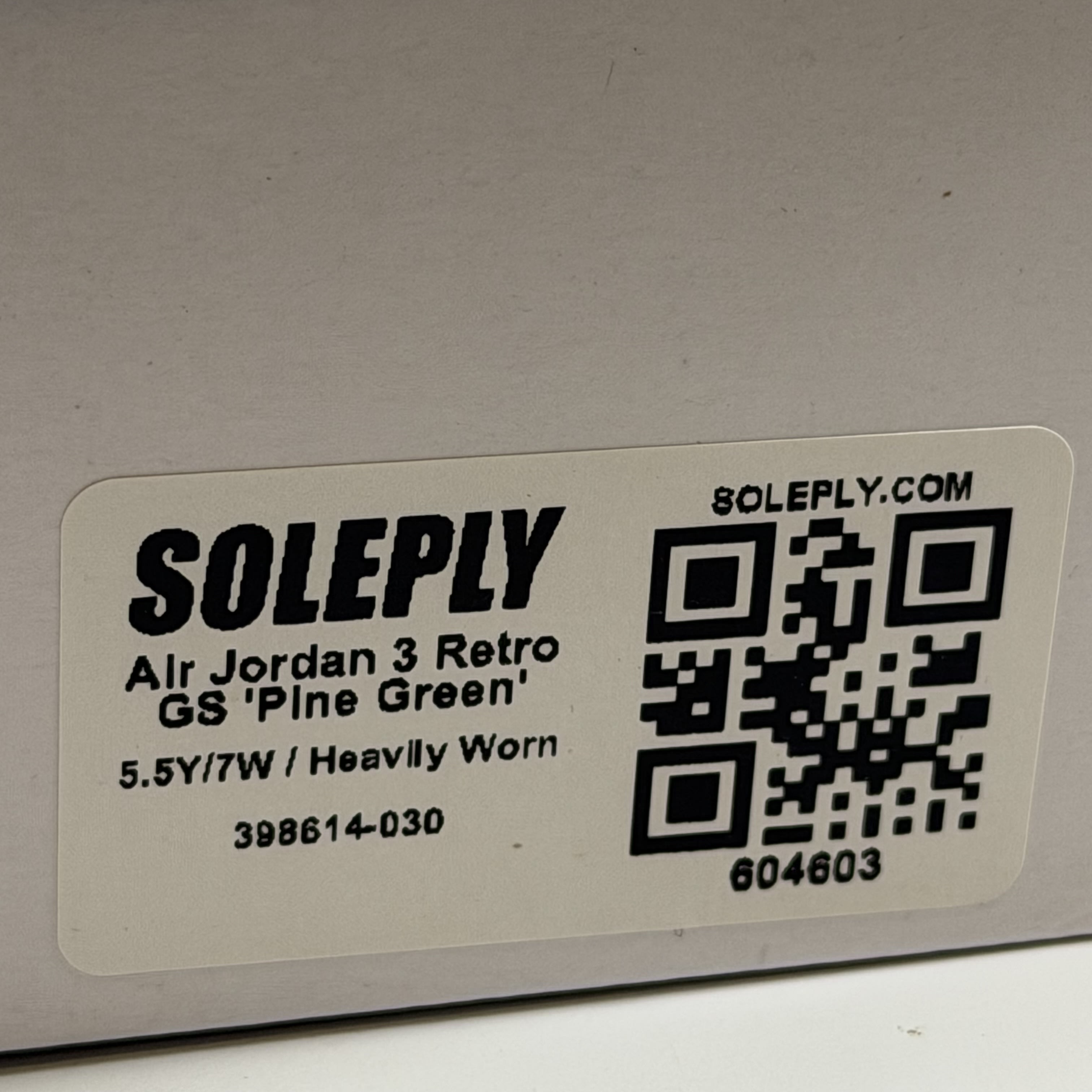 604603 Air Jordan 3 Retro GS 'Pine Green'