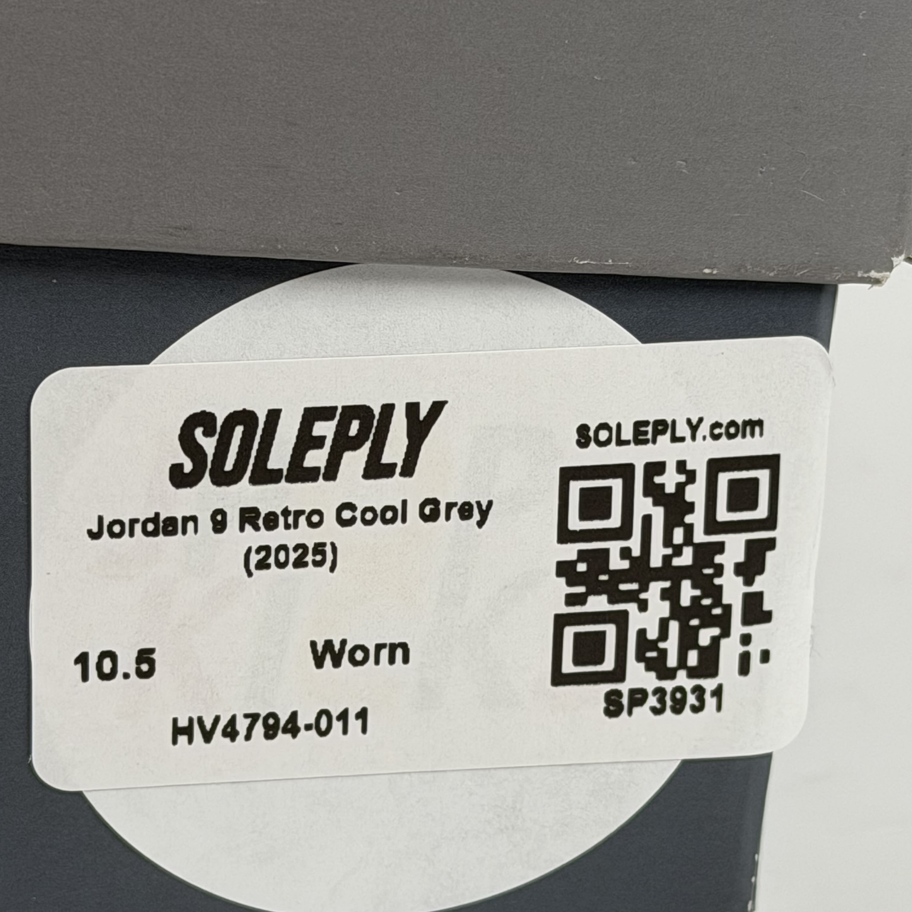 SP3931 Jordan 9 Retro Cool Grey (2025)