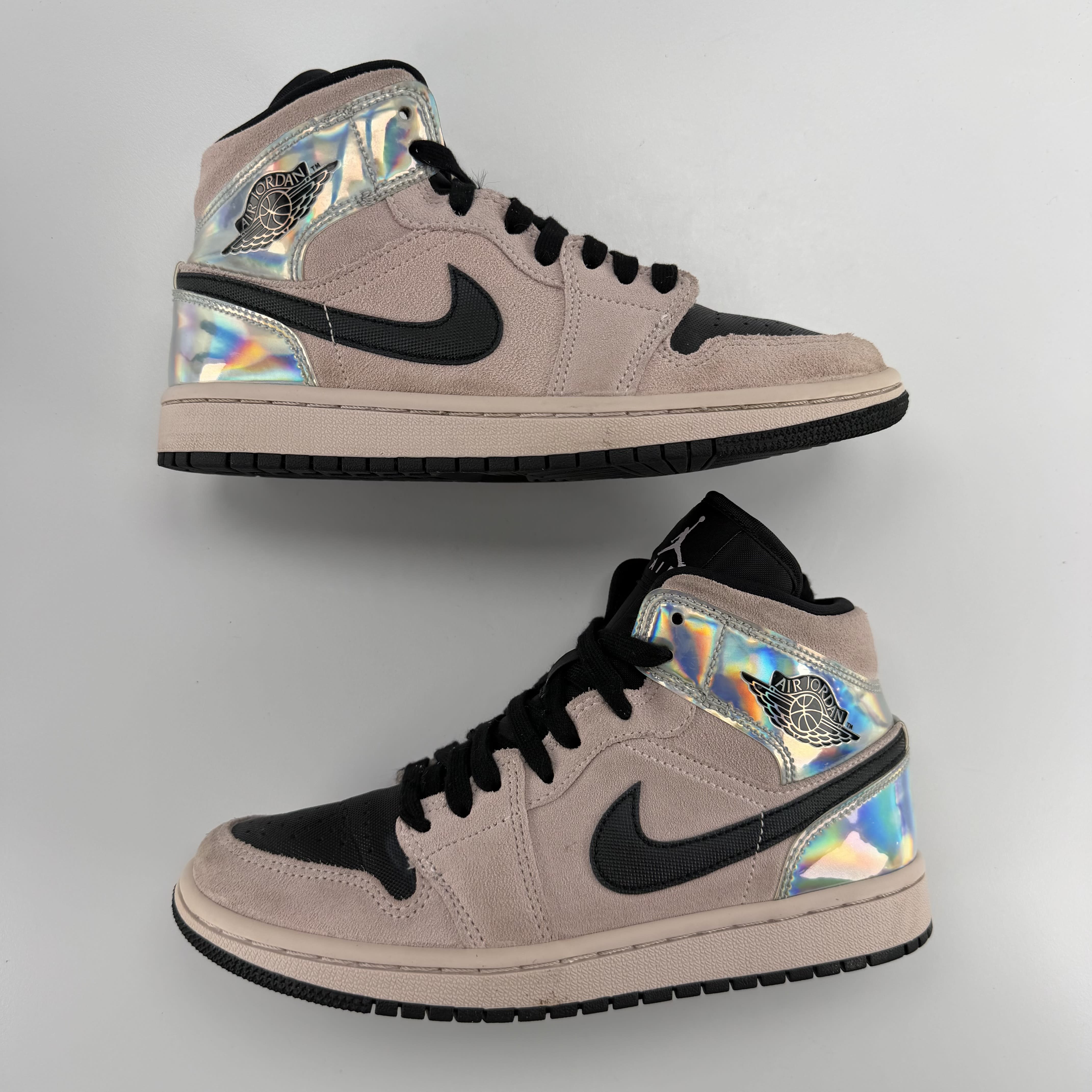 442448 Jordan 1 Mid Dirty Powder Iridescent (Women's)