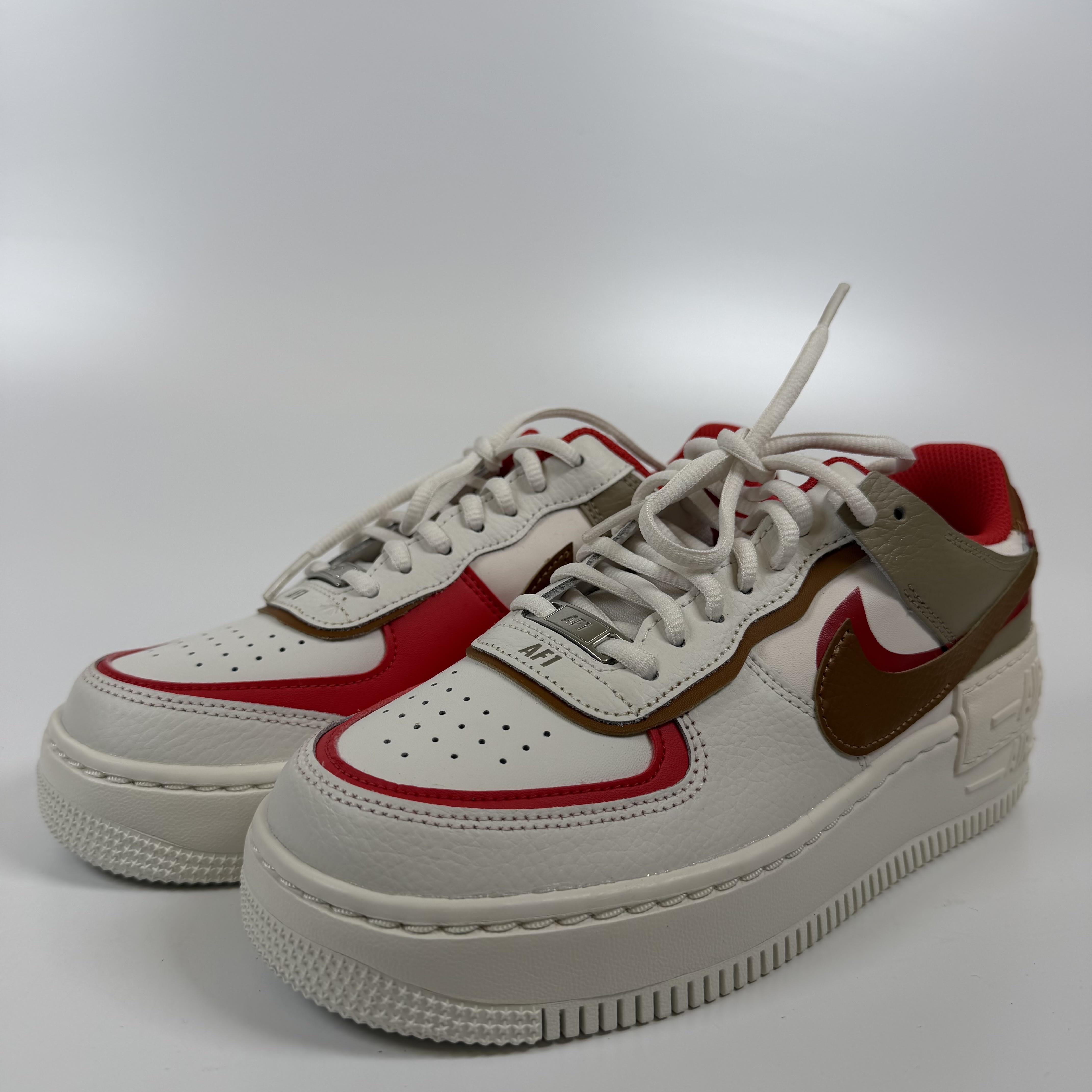 SP9553 Nike Air Force 1 Low Shadow Phantom Fire Red Khaki (Women's)