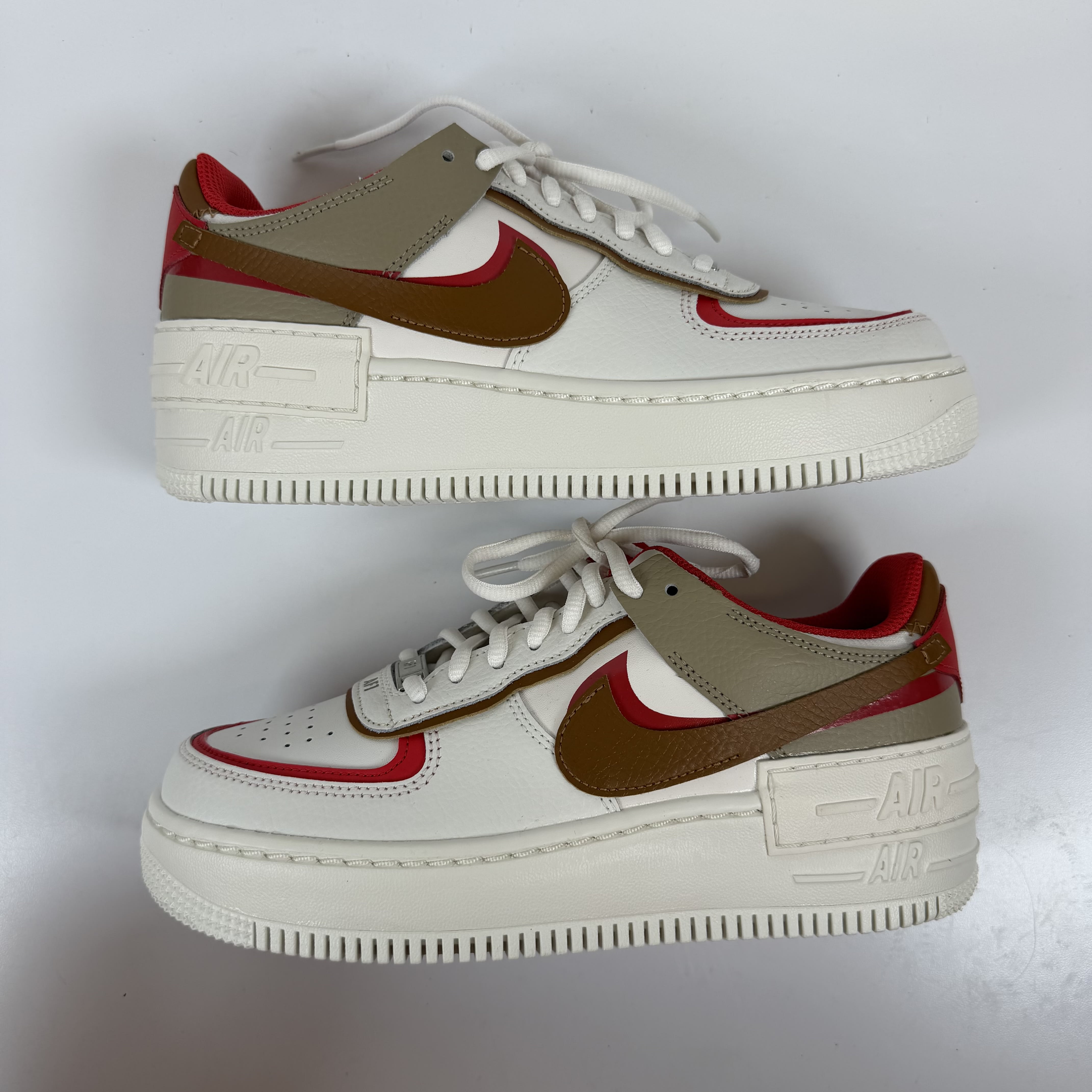 SP9553 Nike Air Force 1 Low Shadow Phantom Fire Red Khaki (Women's)