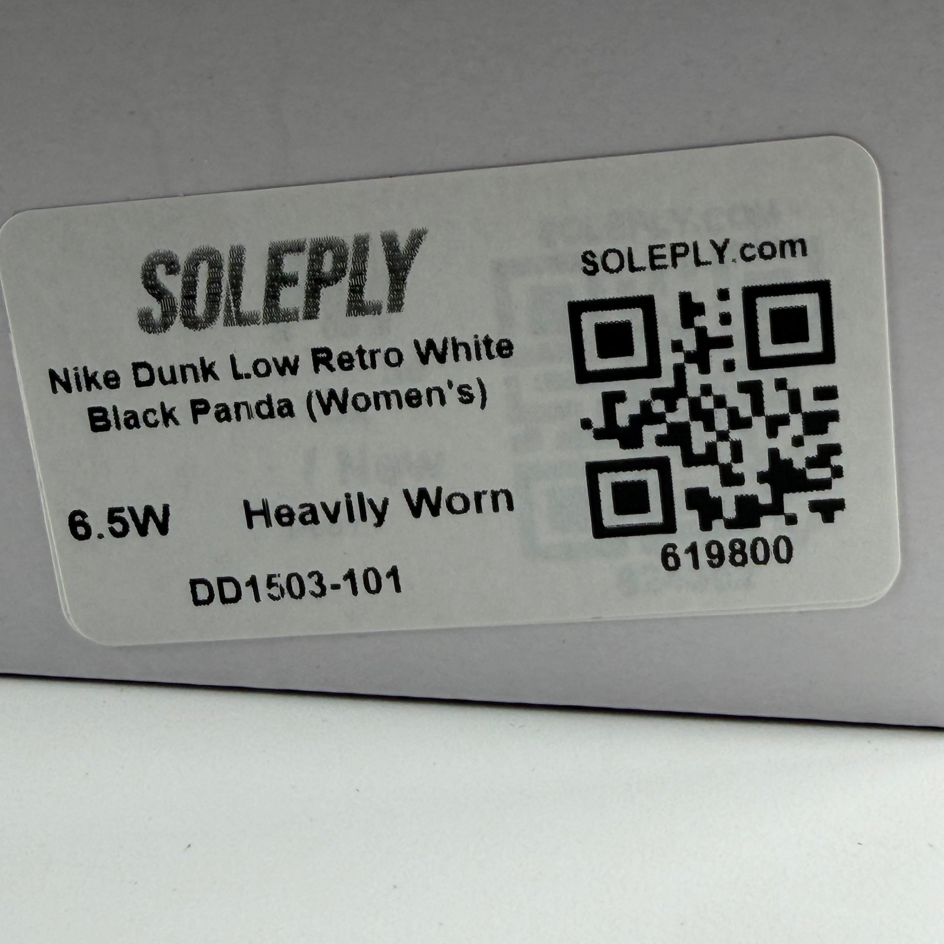619800 Nike Dunk Low Retro White Black Panda (Women's)