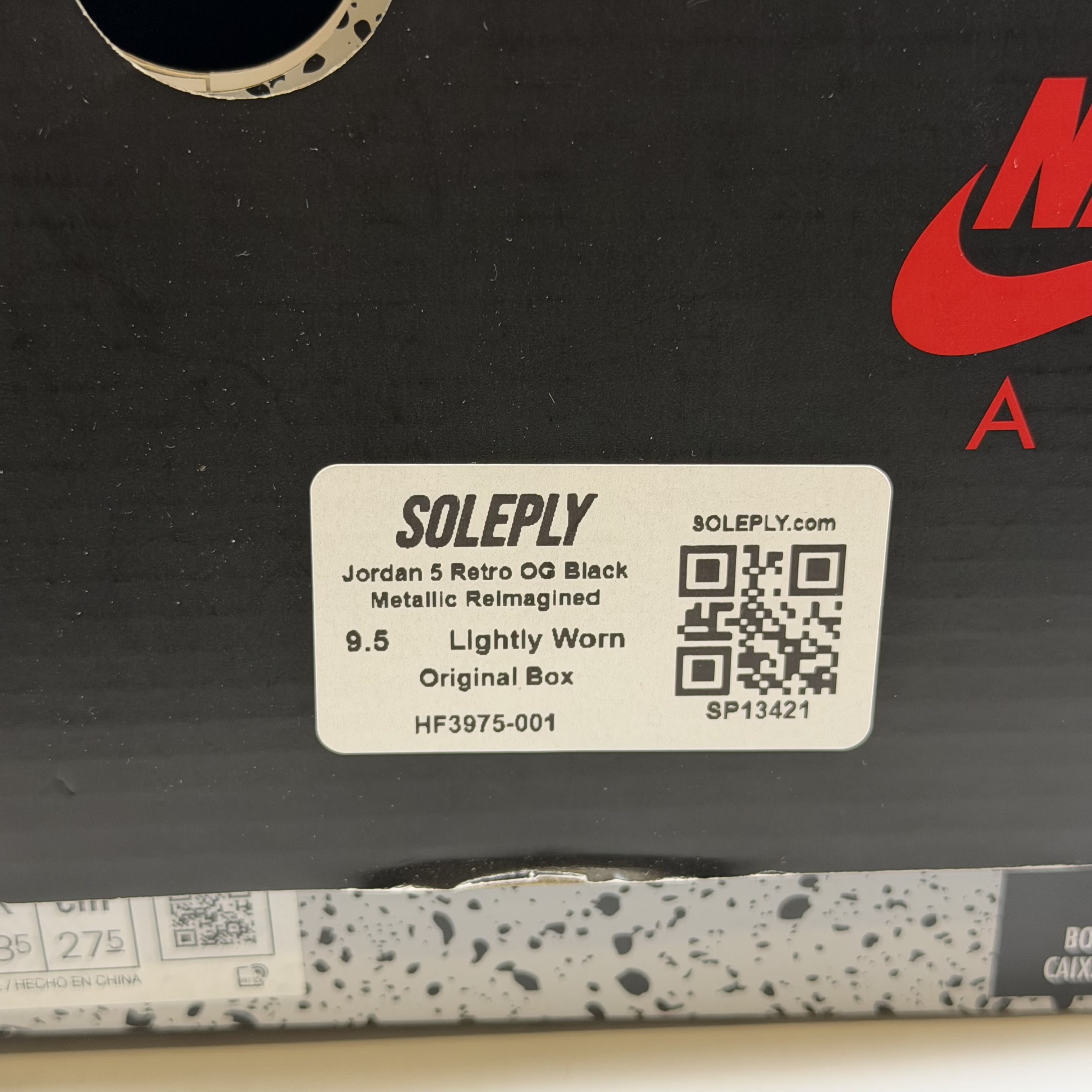 SP13421 Jordan 5 Retro OG Black Metallic Reimagined
