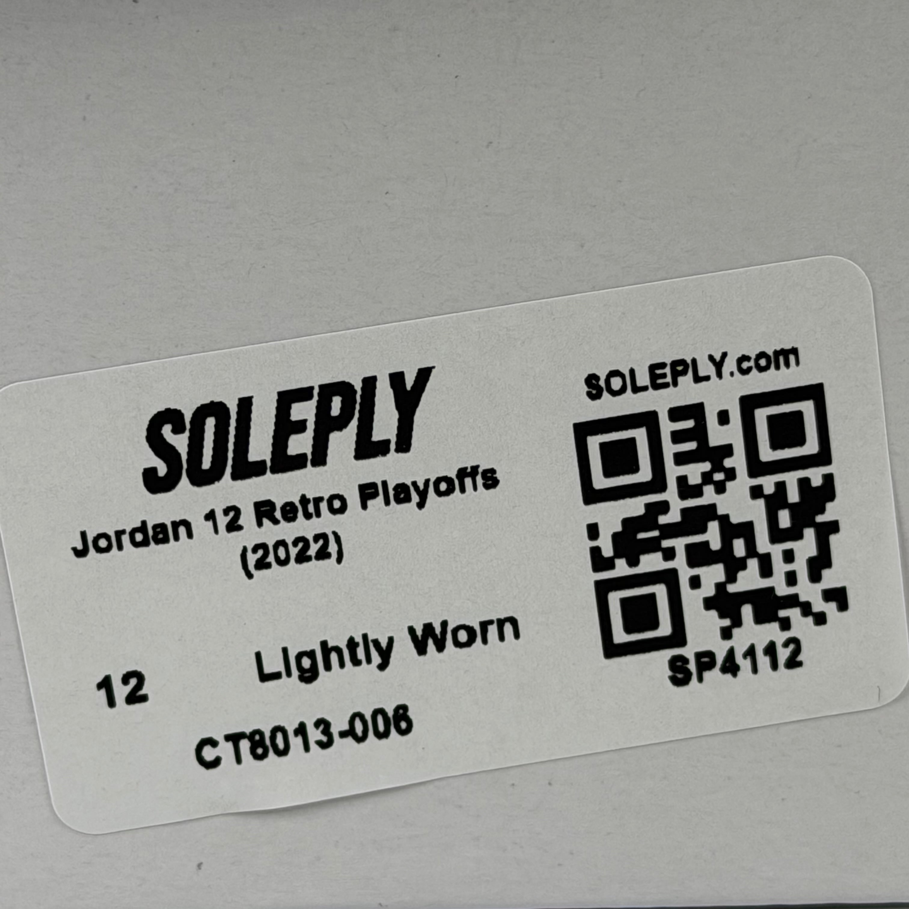SP4112 Jordan 12 Retro Playoffs (2022)