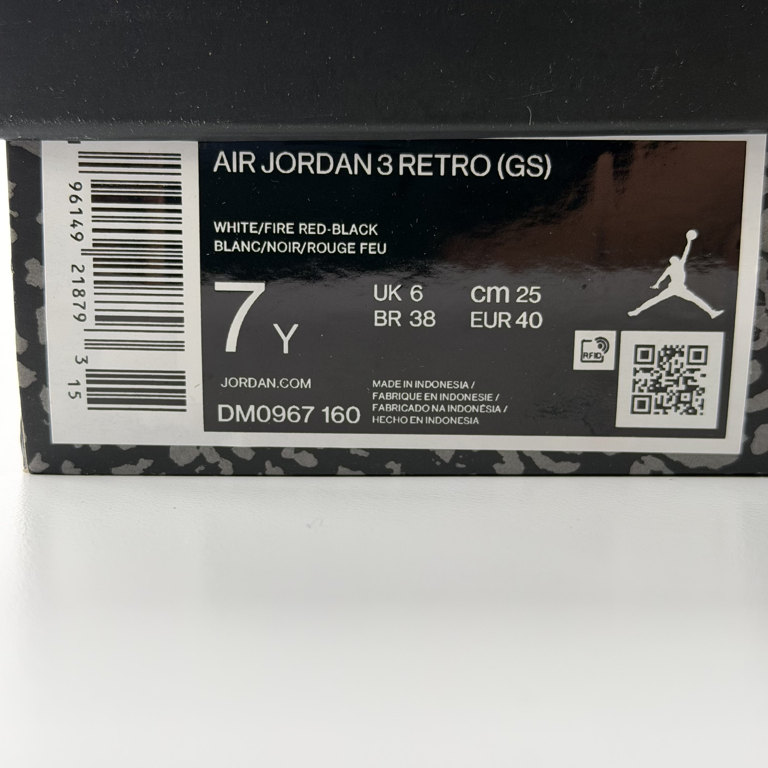 819001 Jordan 3 Retro Fire Red (2022) (GS)