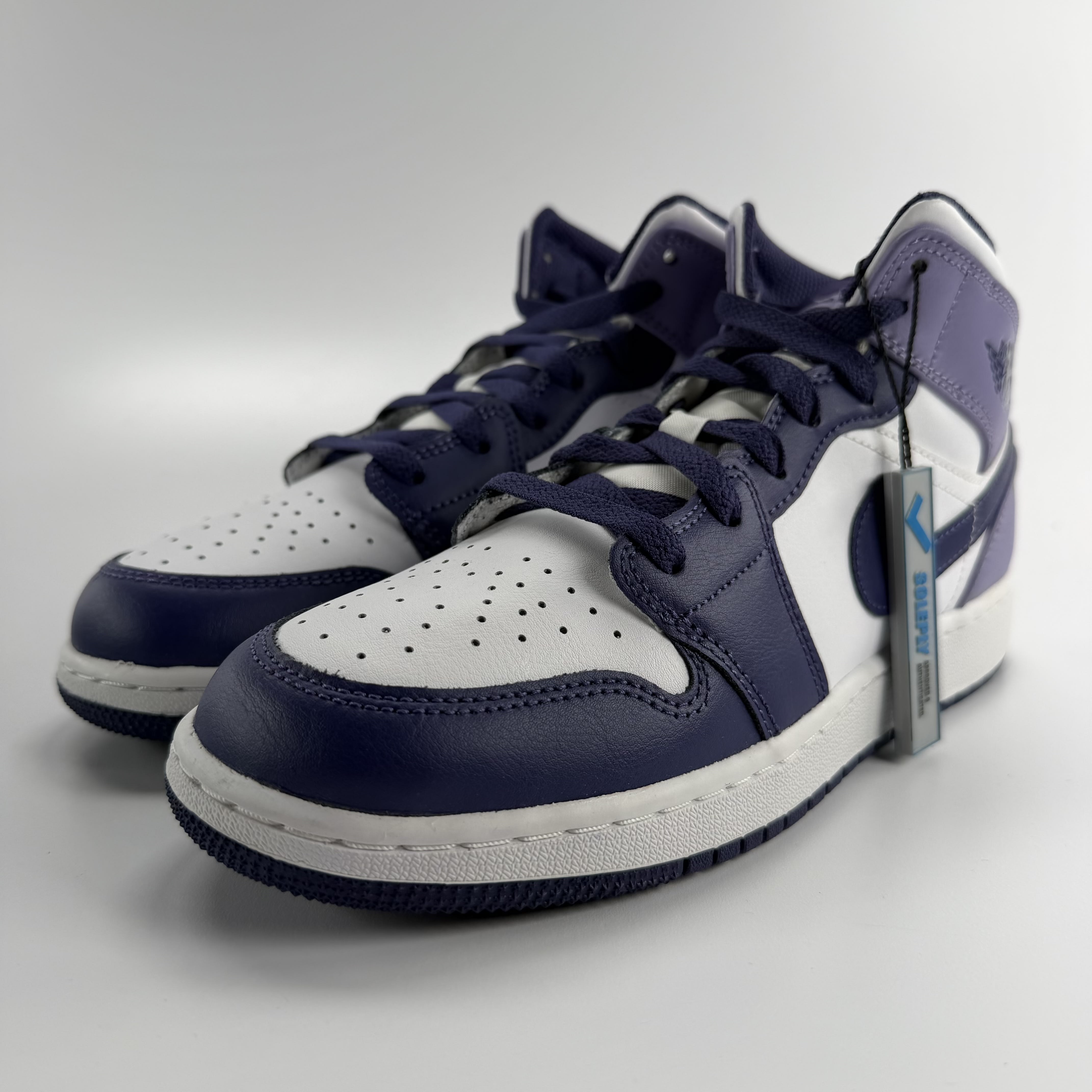 274552 Jordan 1 Mid White Sky J Purple (GS)