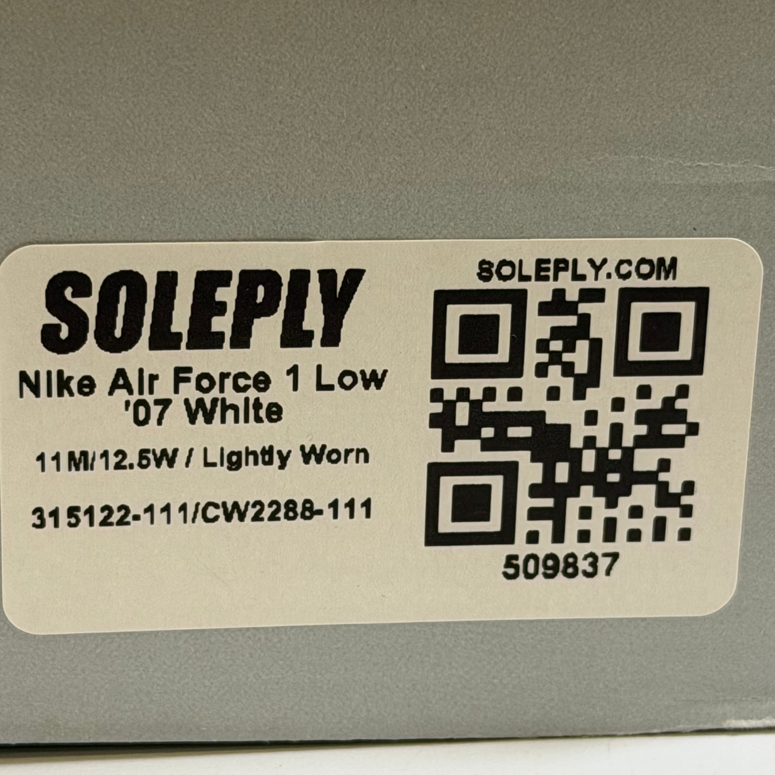 509837 Nike Air Force 1 Low '07 White