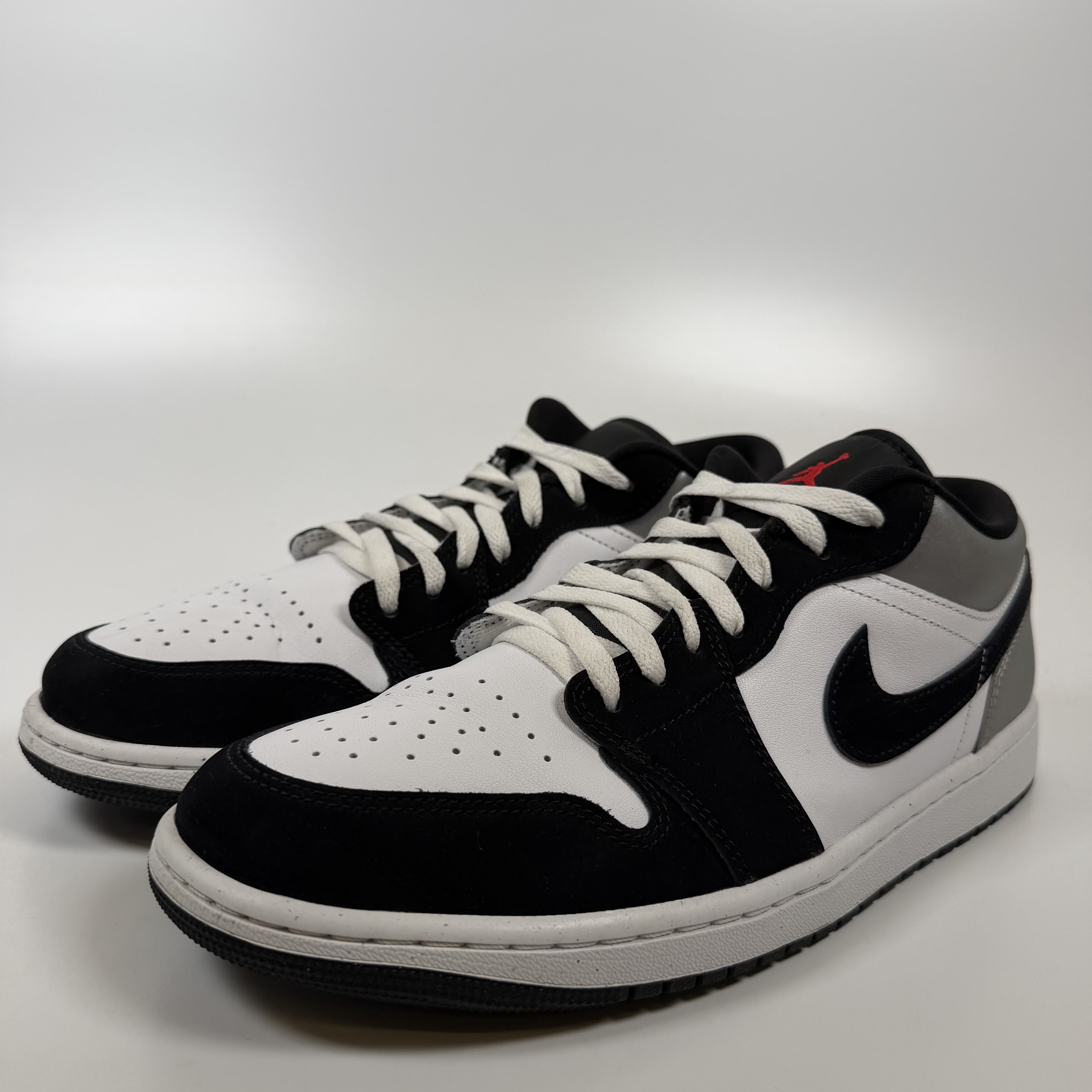 SP7385 Jordan 1 Low SE White Fire Red Black Matte Silver
