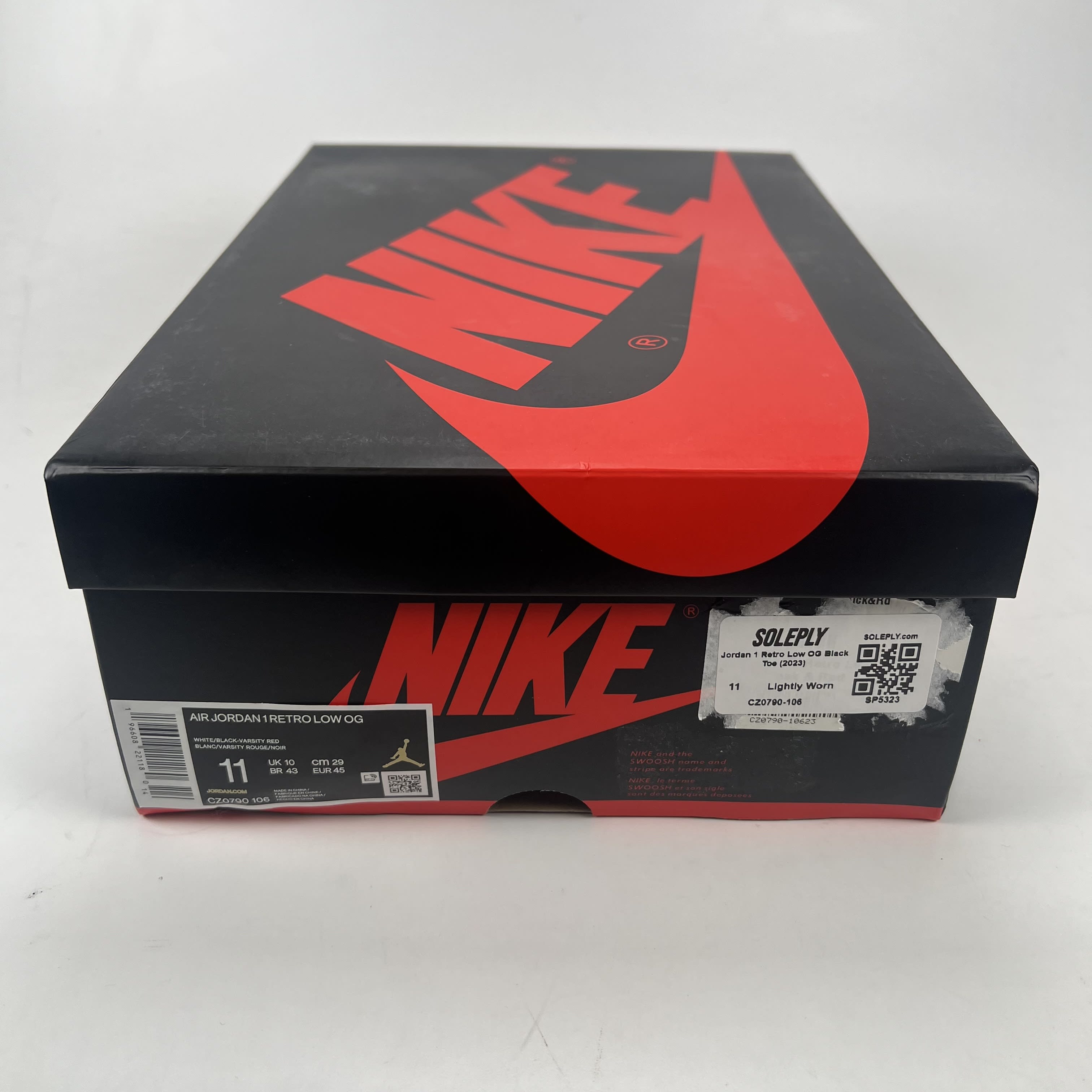 SP5323 Jordan 1 Retro Low OG Black Toe (2023)