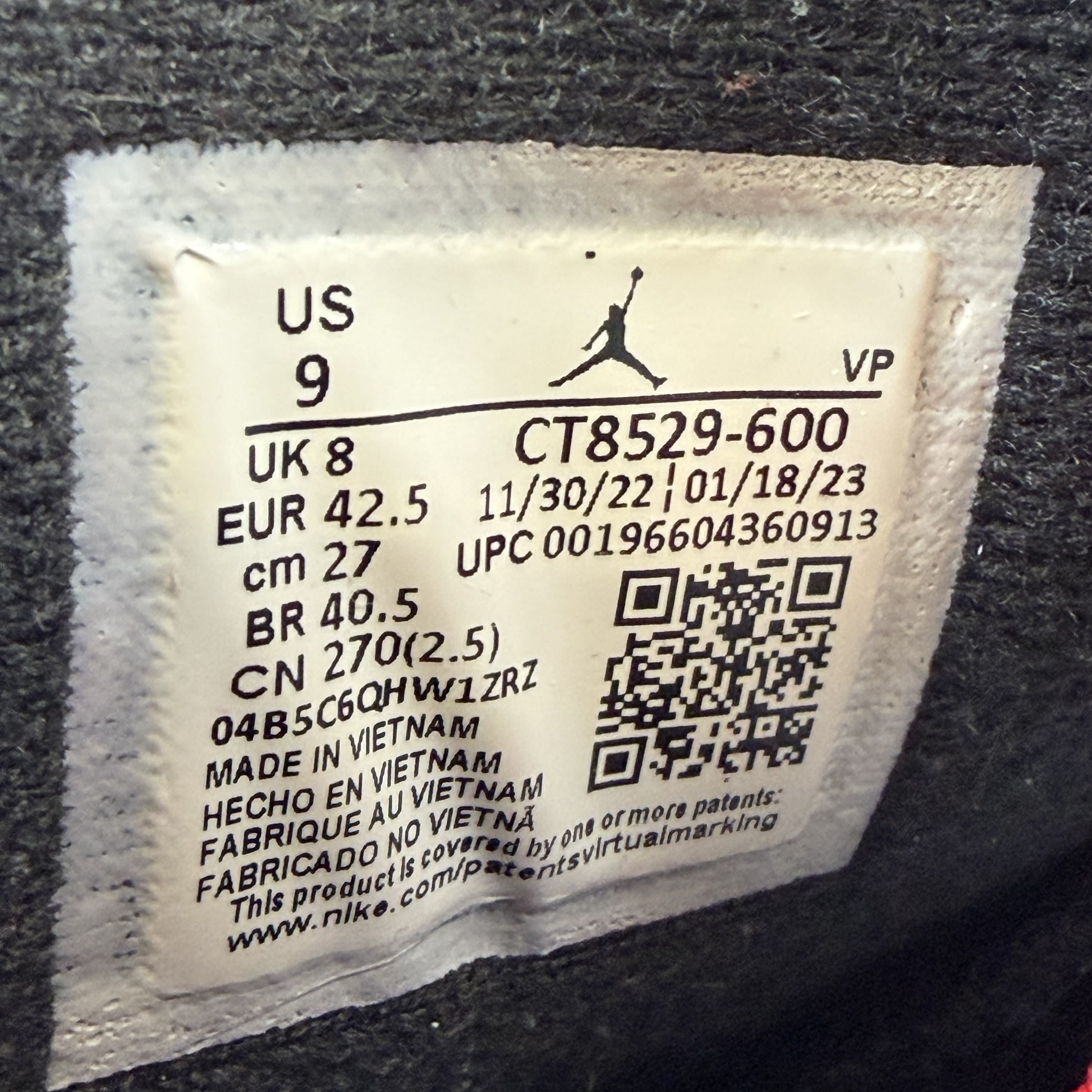 SP9912 Jordan 6 Retro Toro Bravo