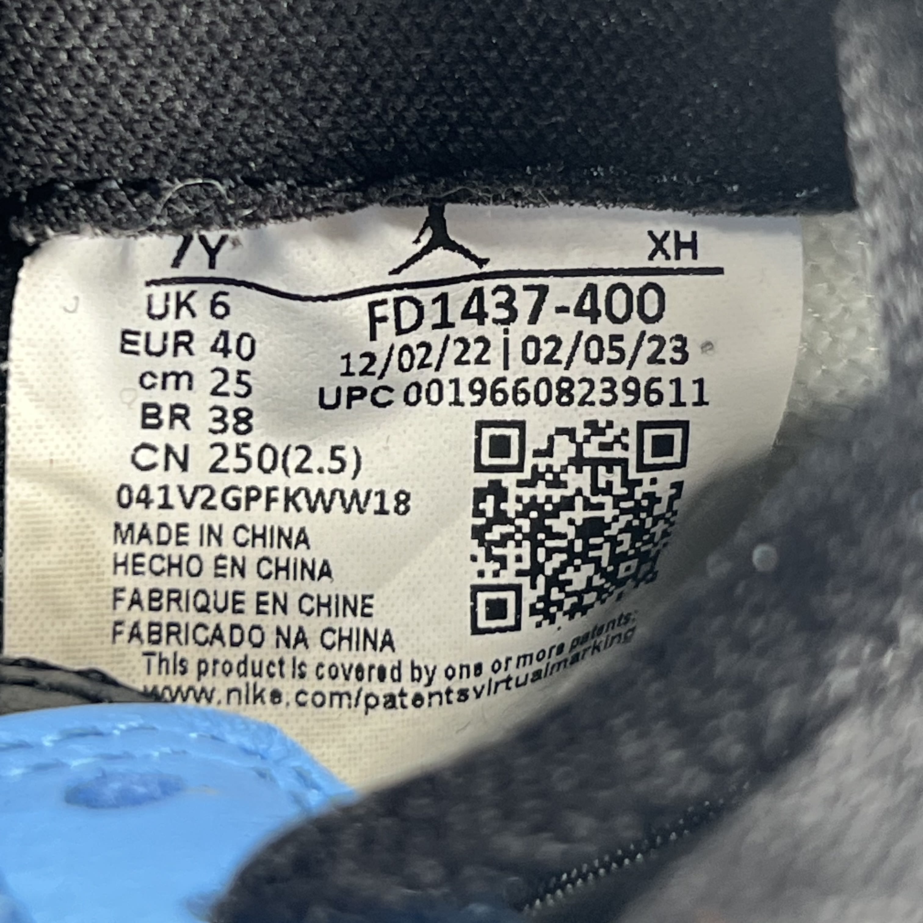 SP5027 Jordan 1 Retro High OG UNC Toe (GS)