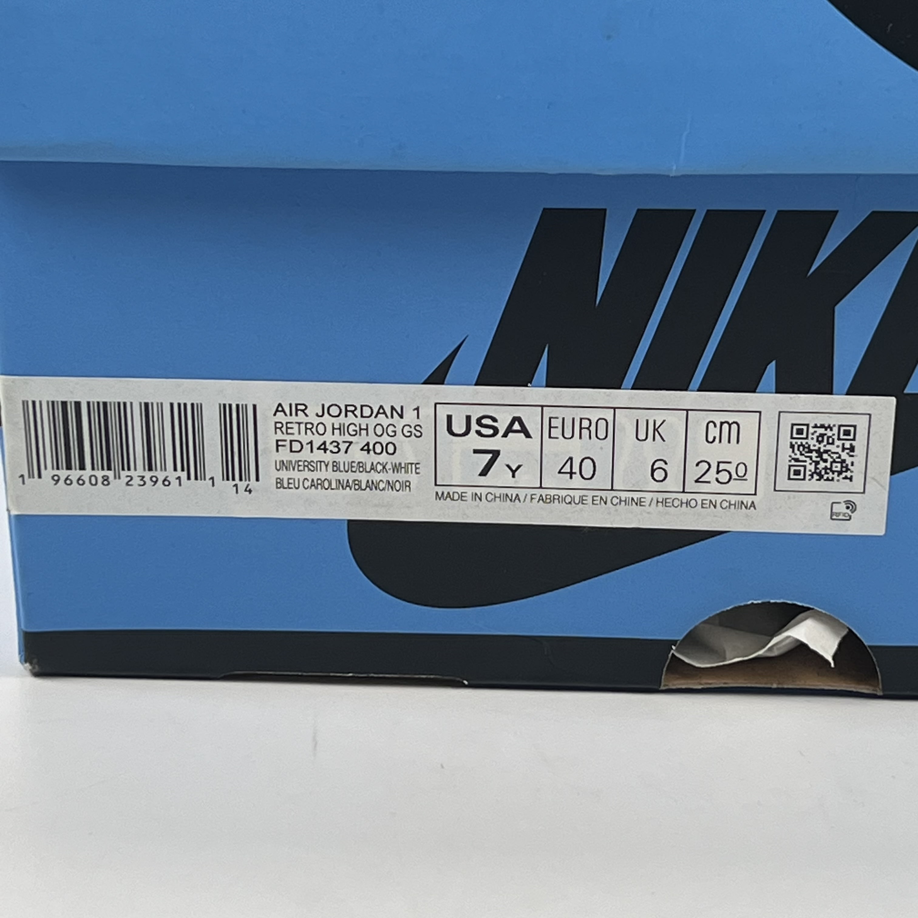 SP5027 Jordan 1 Retro High OG UNC Toe (GS)
