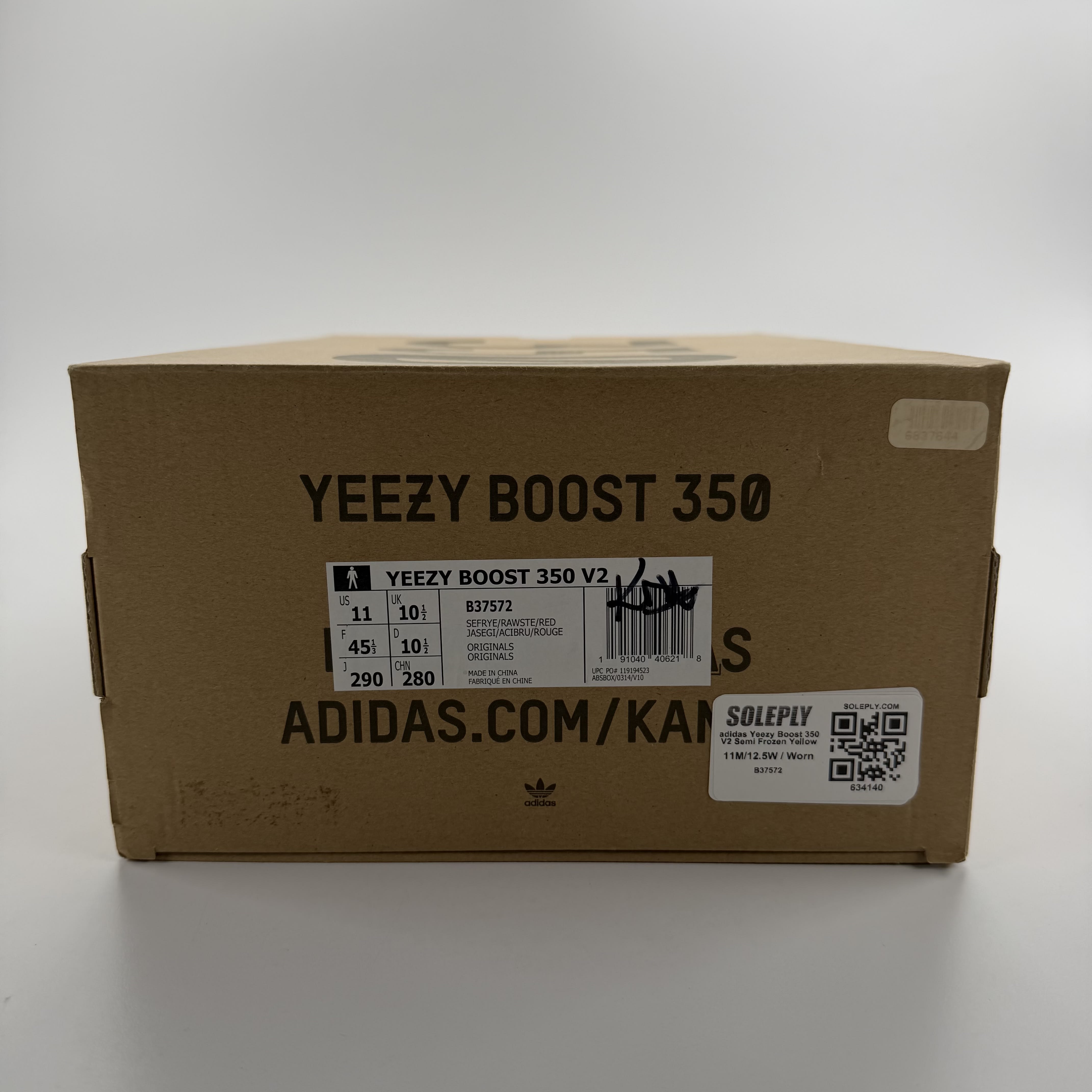 634140 adidas Yeezy Boost 350 V2 Semi Frozen Yellow