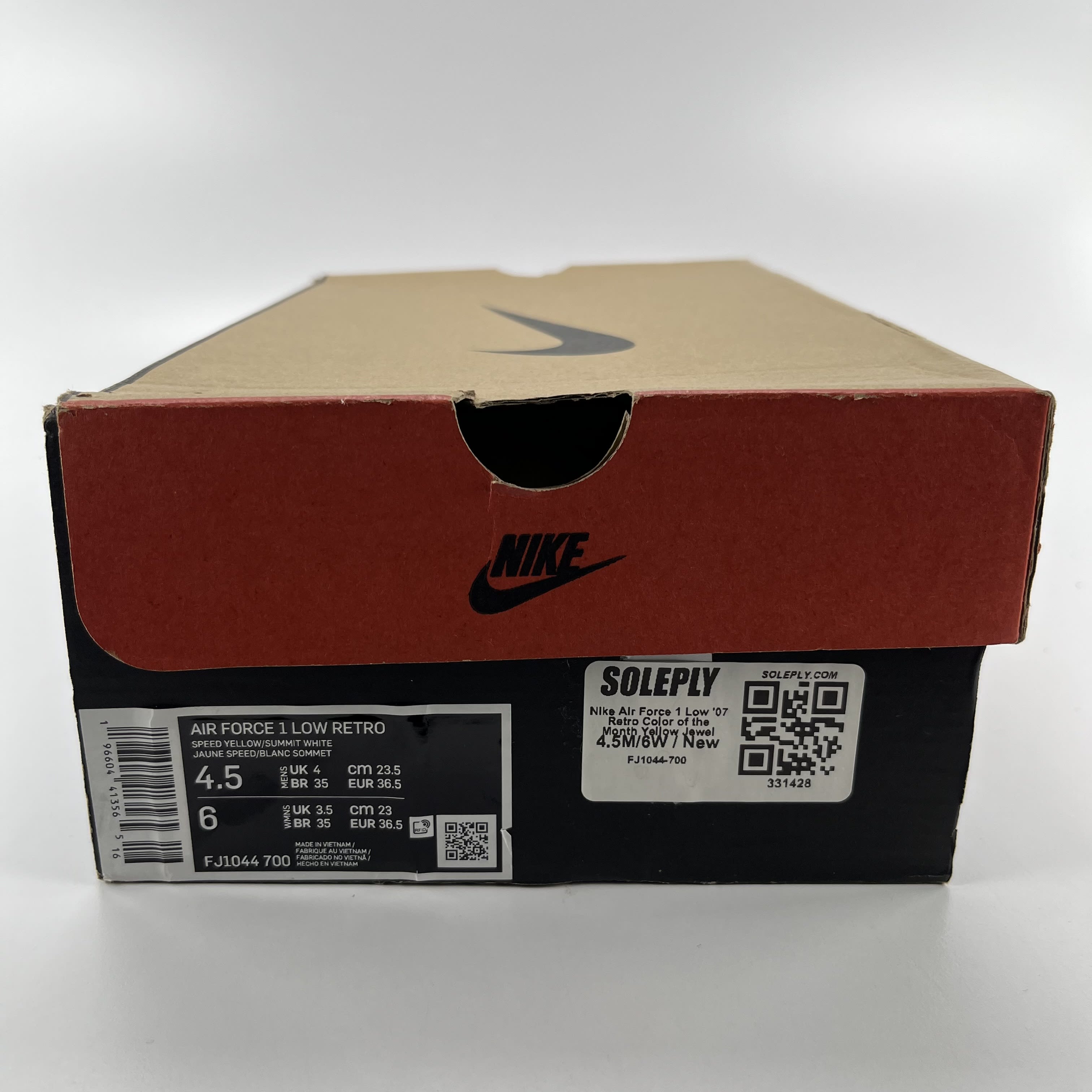 331428 Nike Air Force 1 Low '07 Retro Color of the Month Yellow Jewel