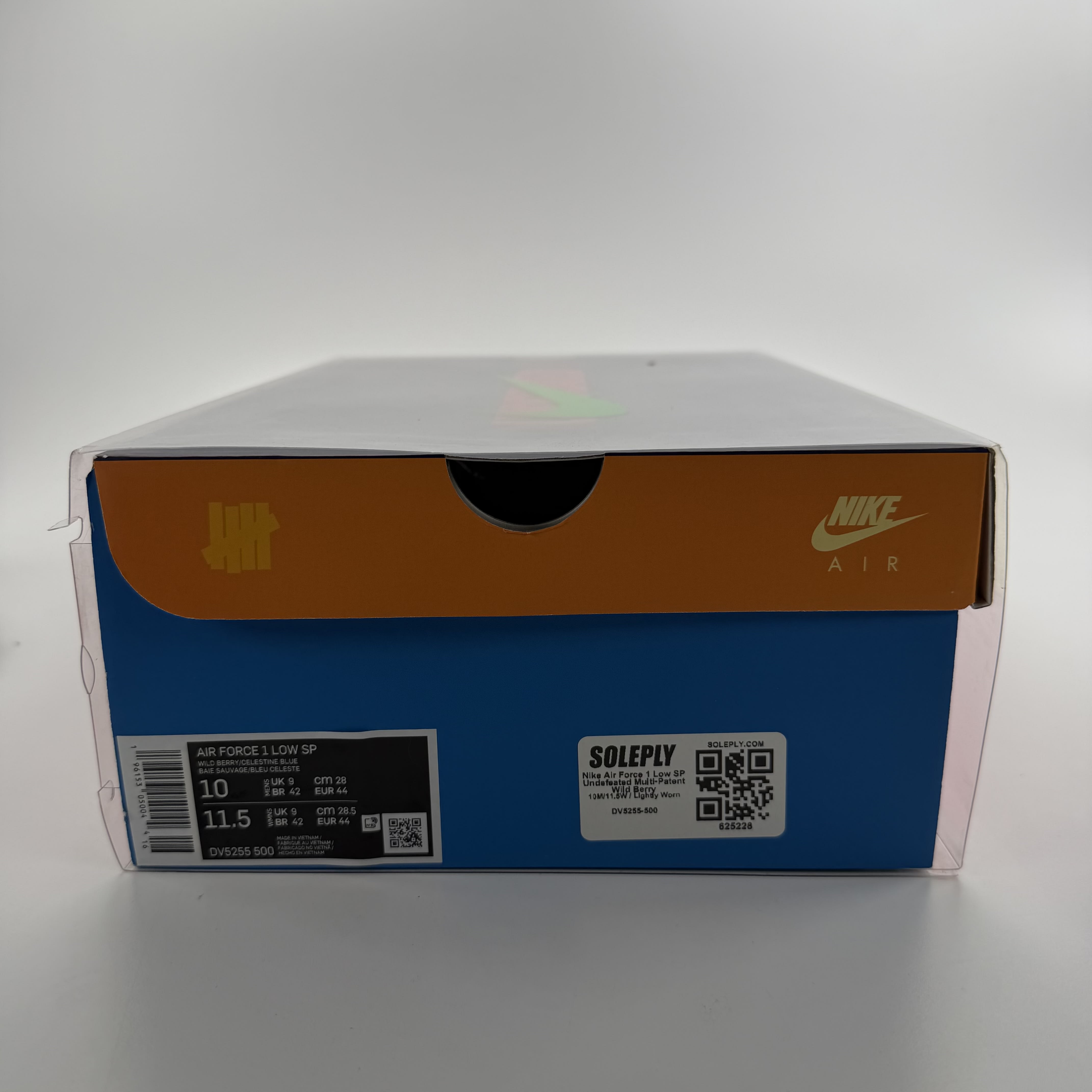625228 Nike Air Force 1 Low SP Undefeated Multi-Patent Wild Berry