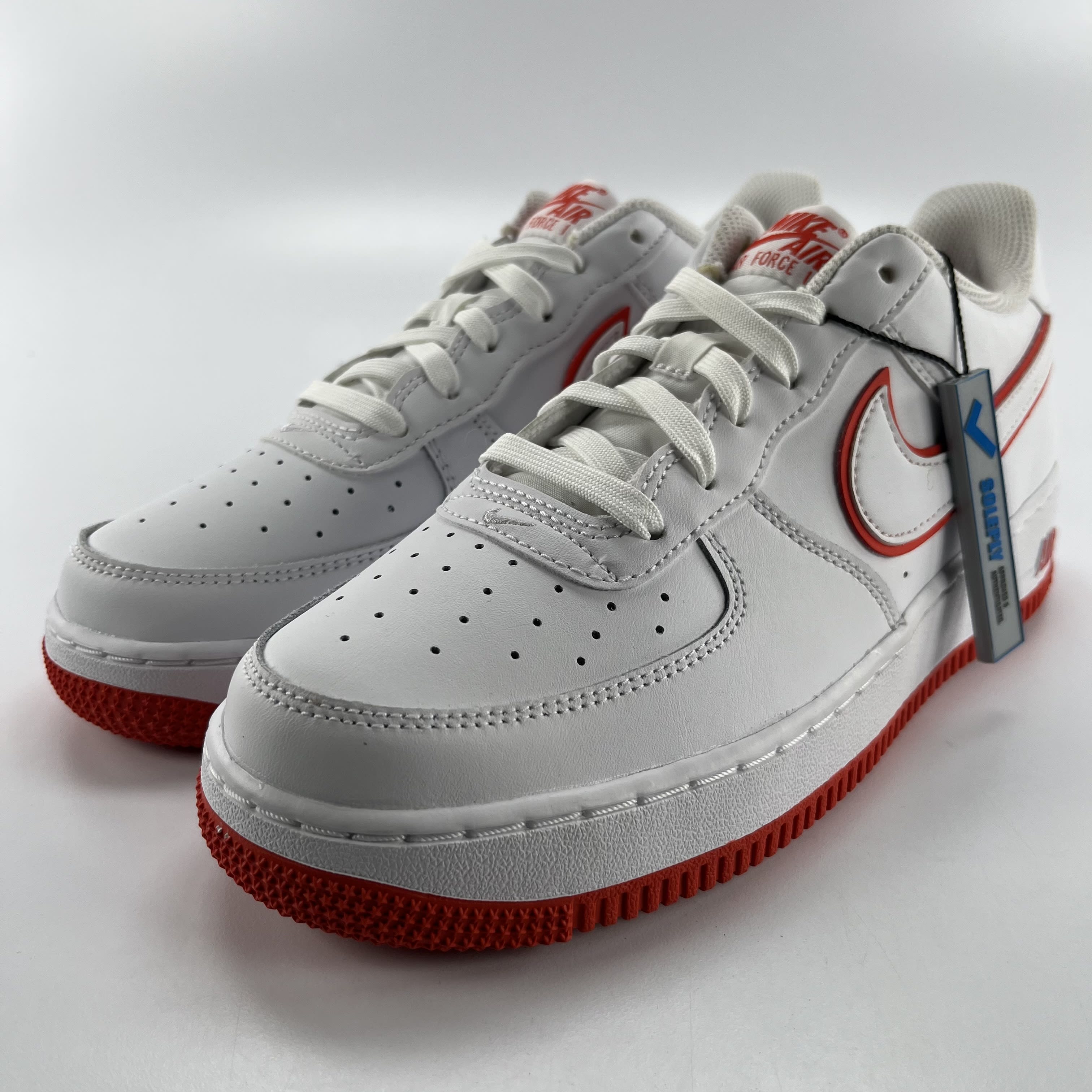 273174 Nike Air Force 1 Low White Picante Red (GS)